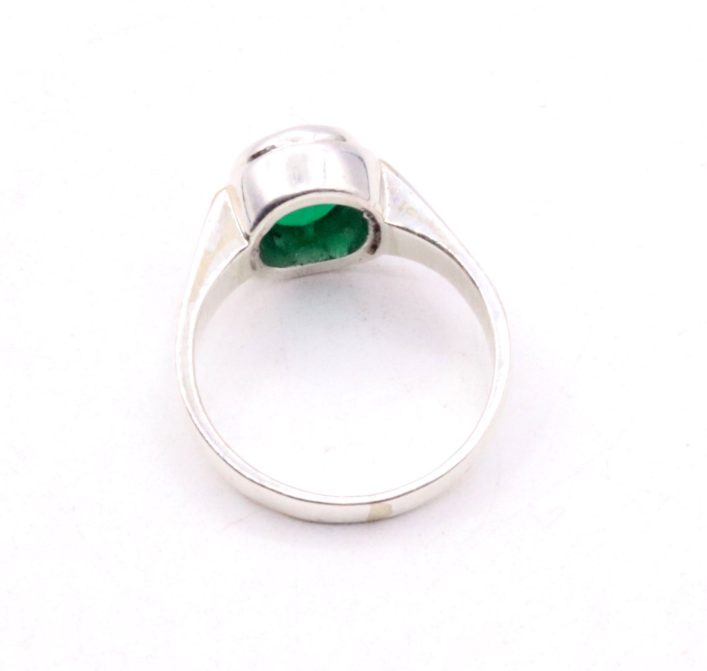 925 sterling silver handmade green onyx stone unisex ring fabulous band from rajasthan india - TRIBAL ORNAMENTS