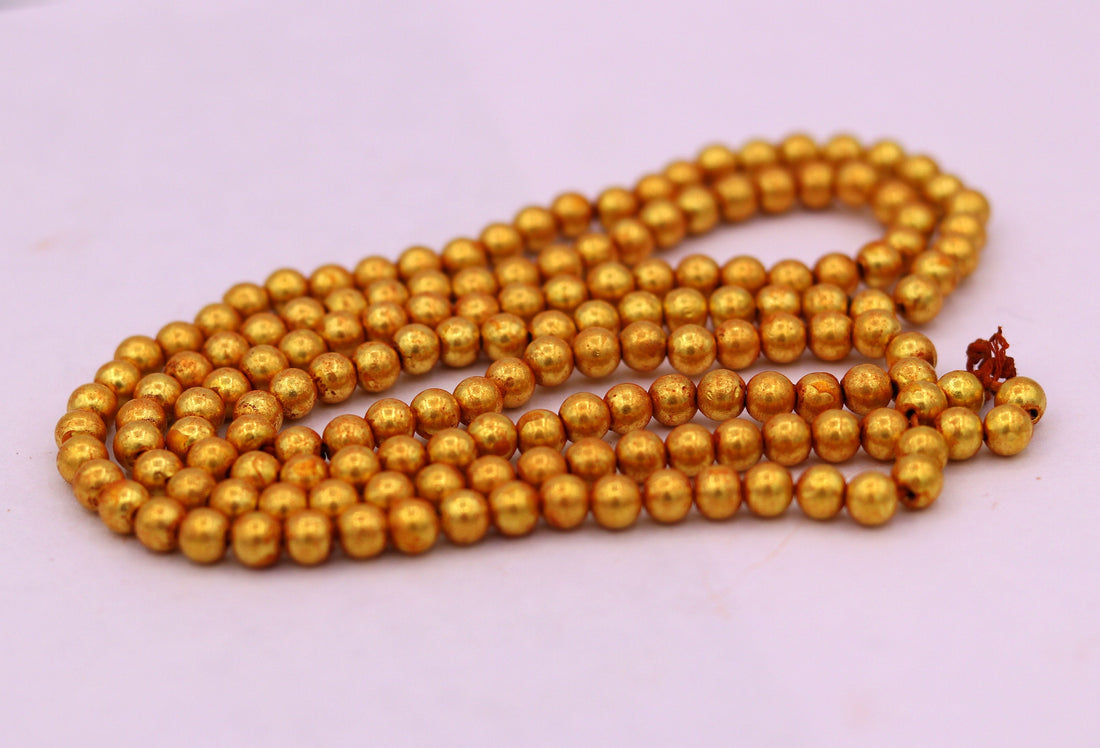 Lot 10 beads 22K yellow gold handmade excellent round shape ball to make some thing new jewelry design traditional india jewelry - TRIBAL ORNAMENTS