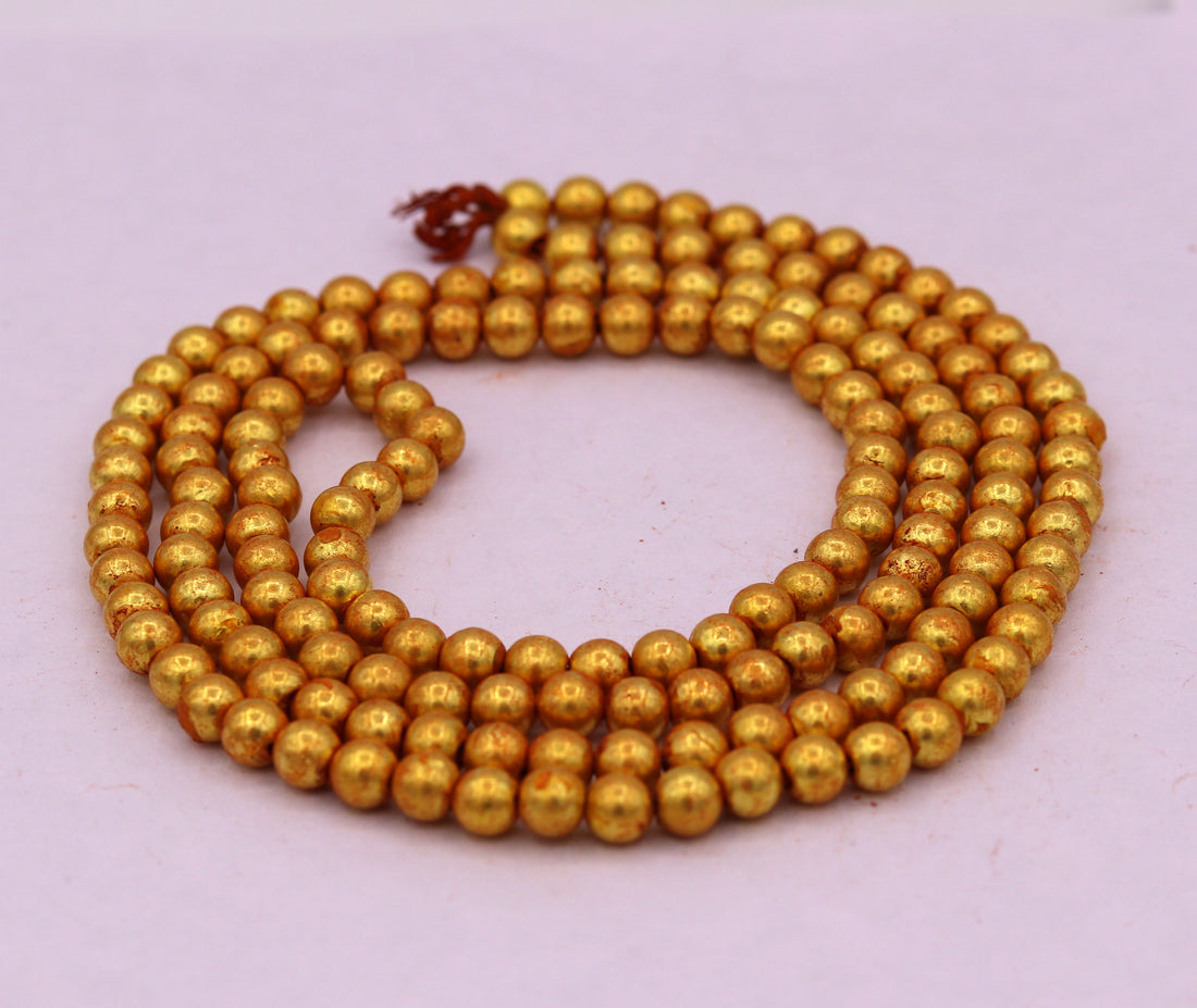 Lot 10 beads 22K yellow gold handmade excellent round shape ball to make some thing new jewelry design traditional india jewelry - TRIBAL ORNAMENTS