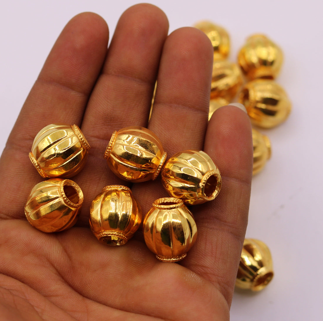 22kt yellow gold handmade antique design traditional jewelry making loose beads tribal jewelry bead07 - TRIBAL ORNAMENTS