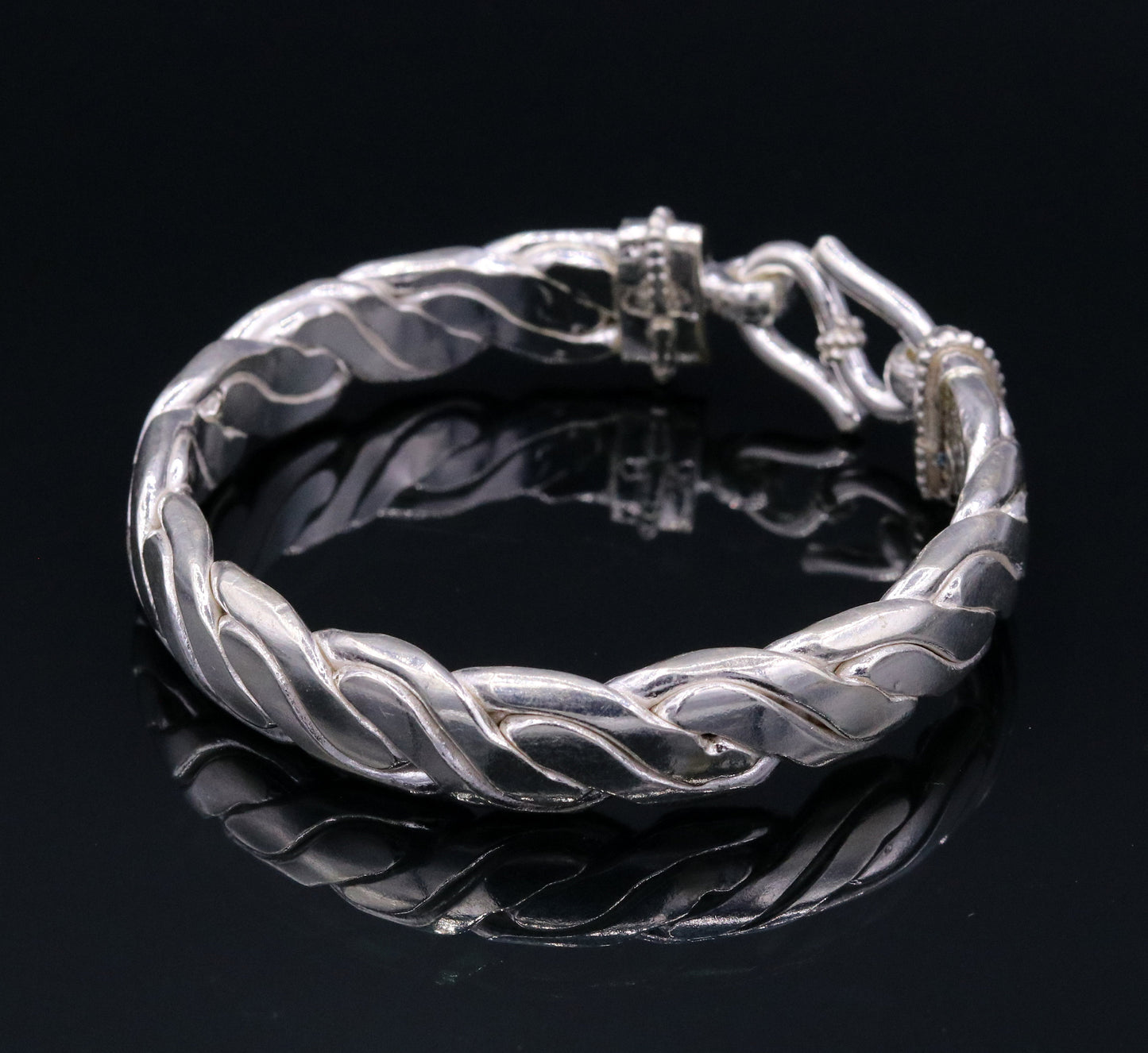 Vintage antique design handmade excellent authentic solid silver bracelet kada amazing gifting jewelry nsk59 - TRIBAL ORNAMENTS