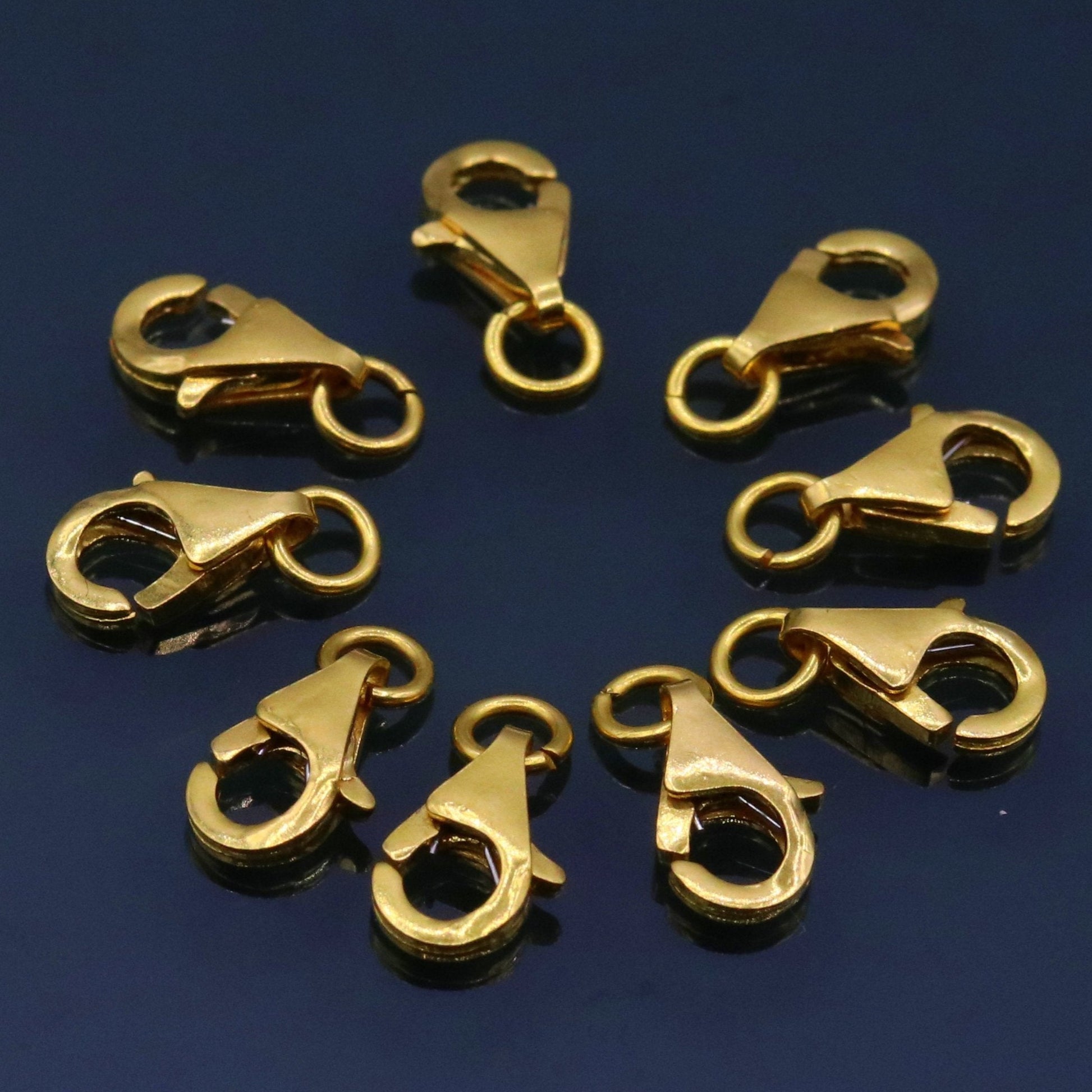 22kt yellow gold handmade excellent dolphin fish lock clasps closure for  chain or bracelet for making jewelry