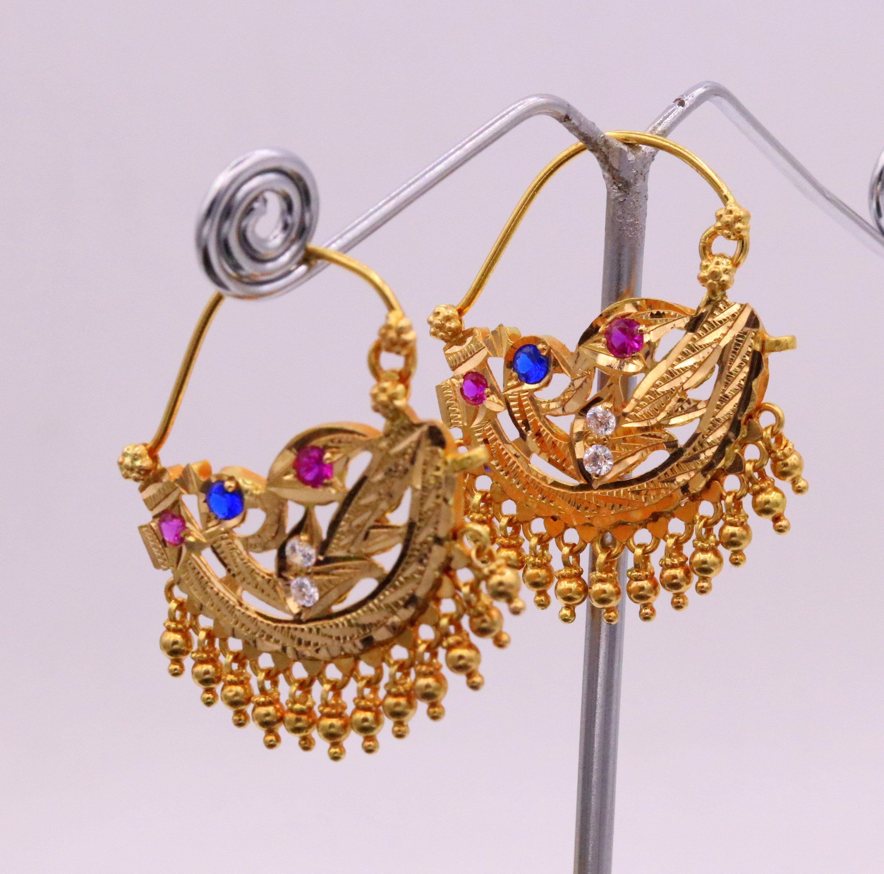 Yellow Chimes Earrings for Women and Girls | Fashion Gold Crystal –  GlobalBees Shop