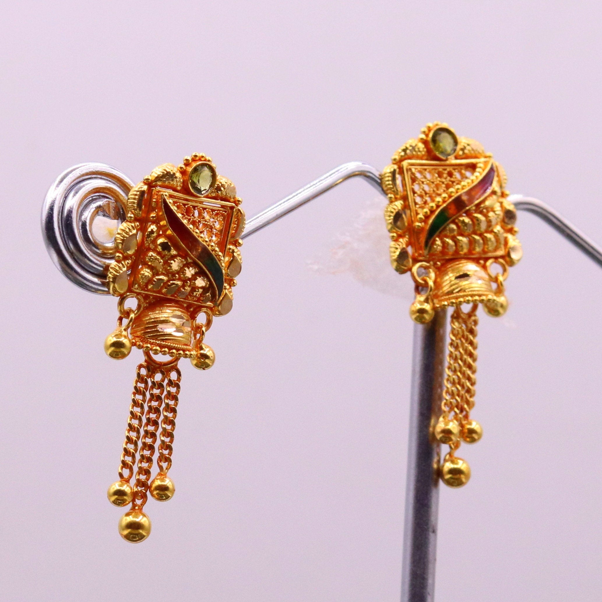 Antique Gold Finish High Quality Studs in Polki Stones | Stud Earring for  Women | Indian Jewelry | Polki Earrings | Gift For Her | Women's earrings, Stud  earrings, Stone studs