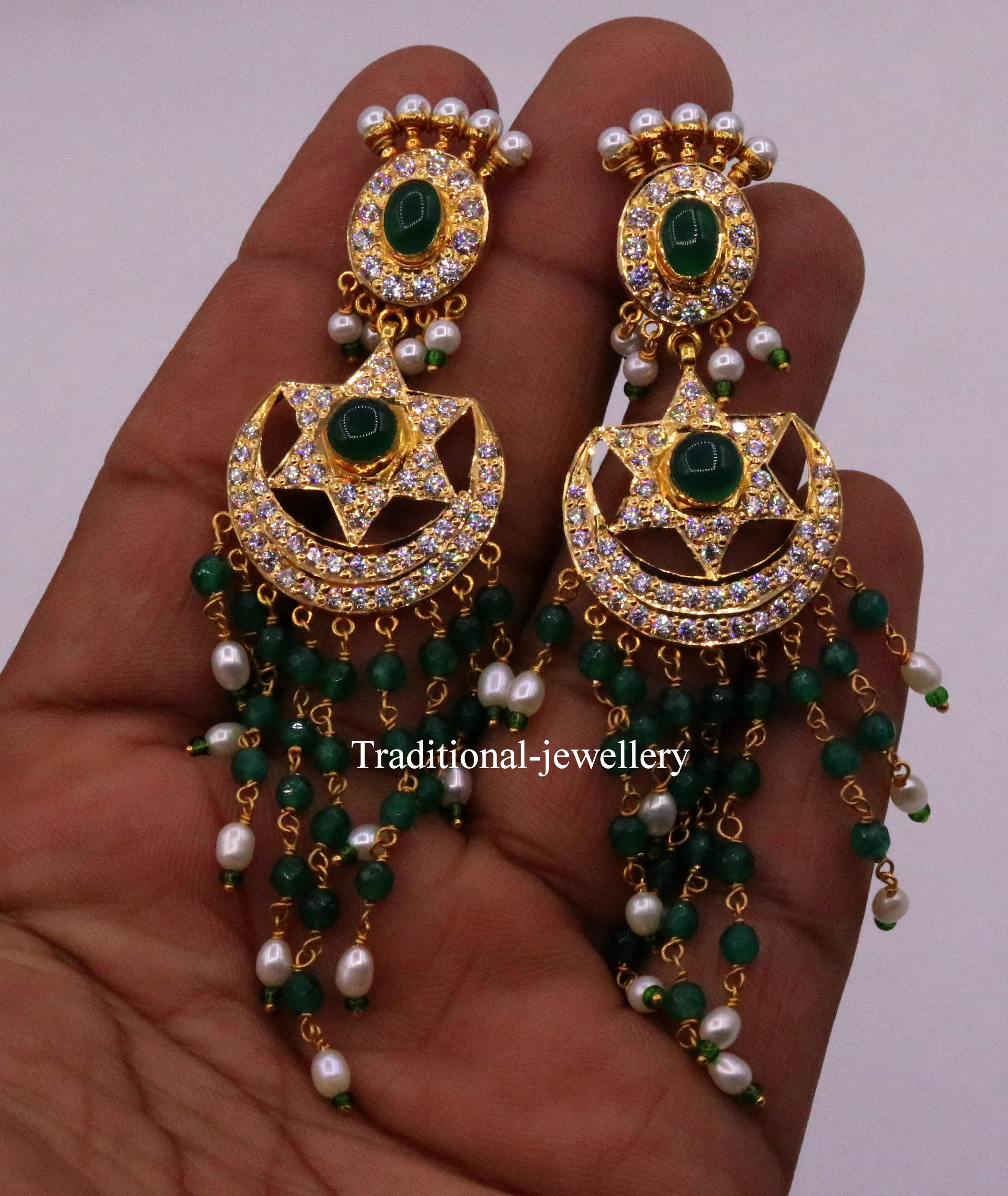 Srinathji Handpainted Necklace Set, Handmade earrings and handmade necklace,  Handmade Jewellery set