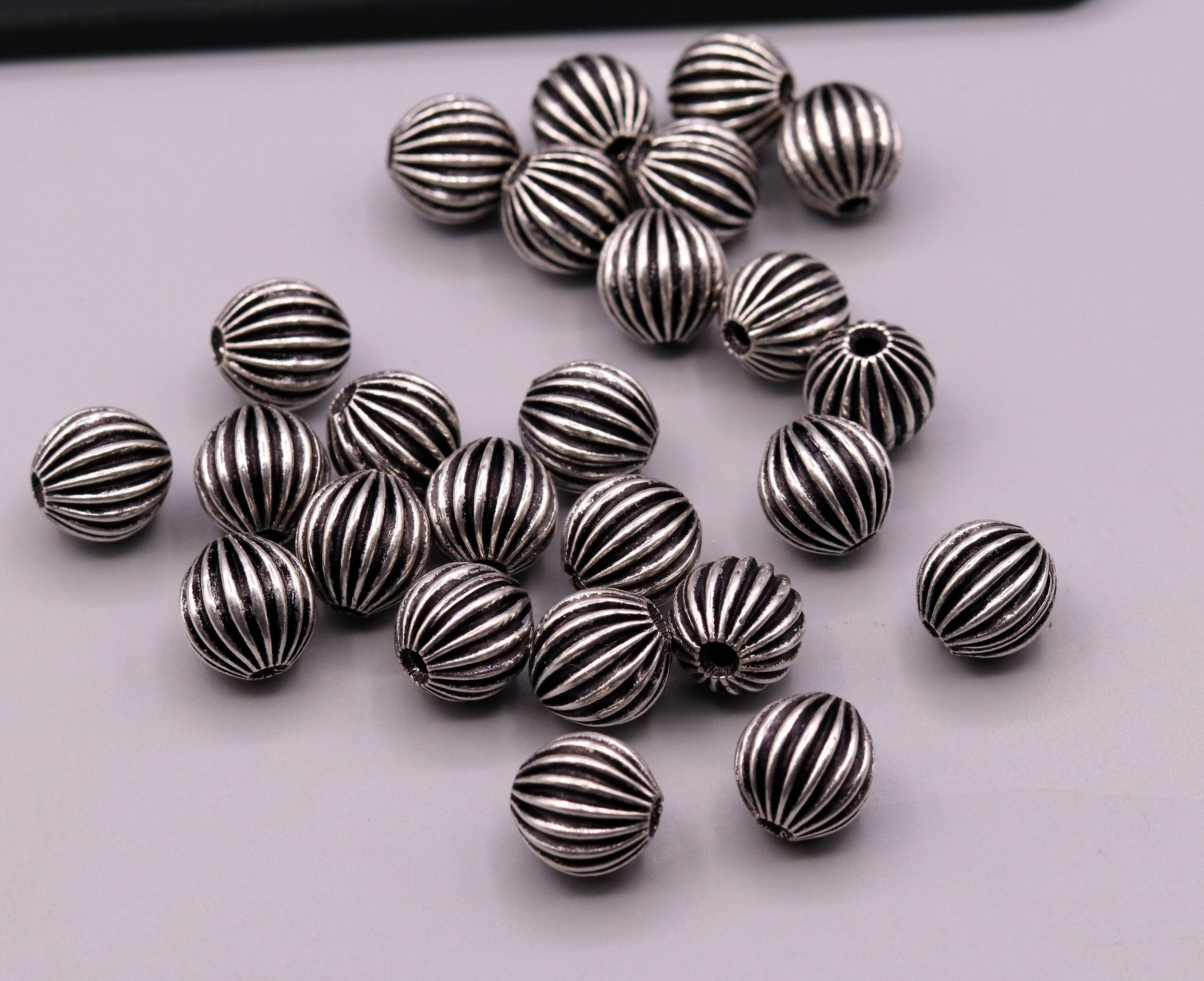 Lot of popular vintage sterling silver beads for jewelry making