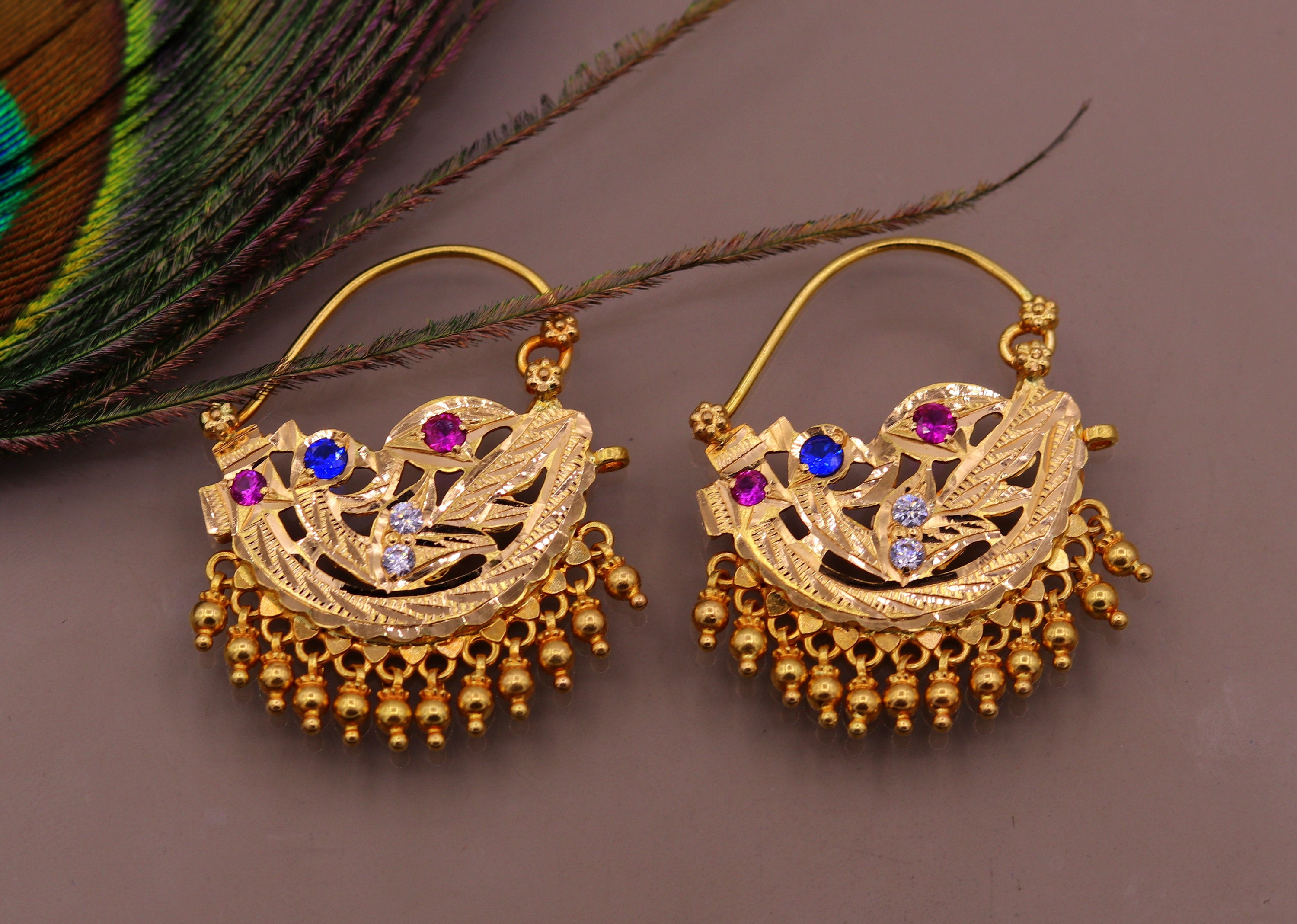 Ganesha Statement antique gold tone earrings at ₹1550 | Azilaa