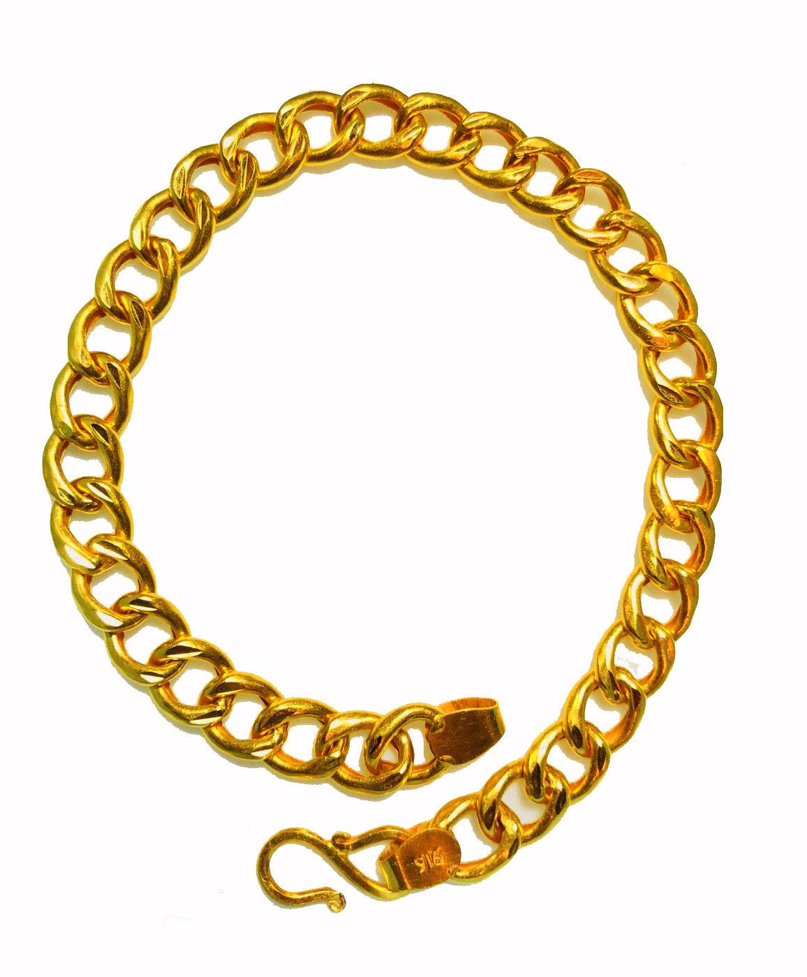 Genuine 22k yellow gold handmade fabulous link chain bracelet unisex jewelry from Rajasthan india - TRIBAL ORNAMENTS
