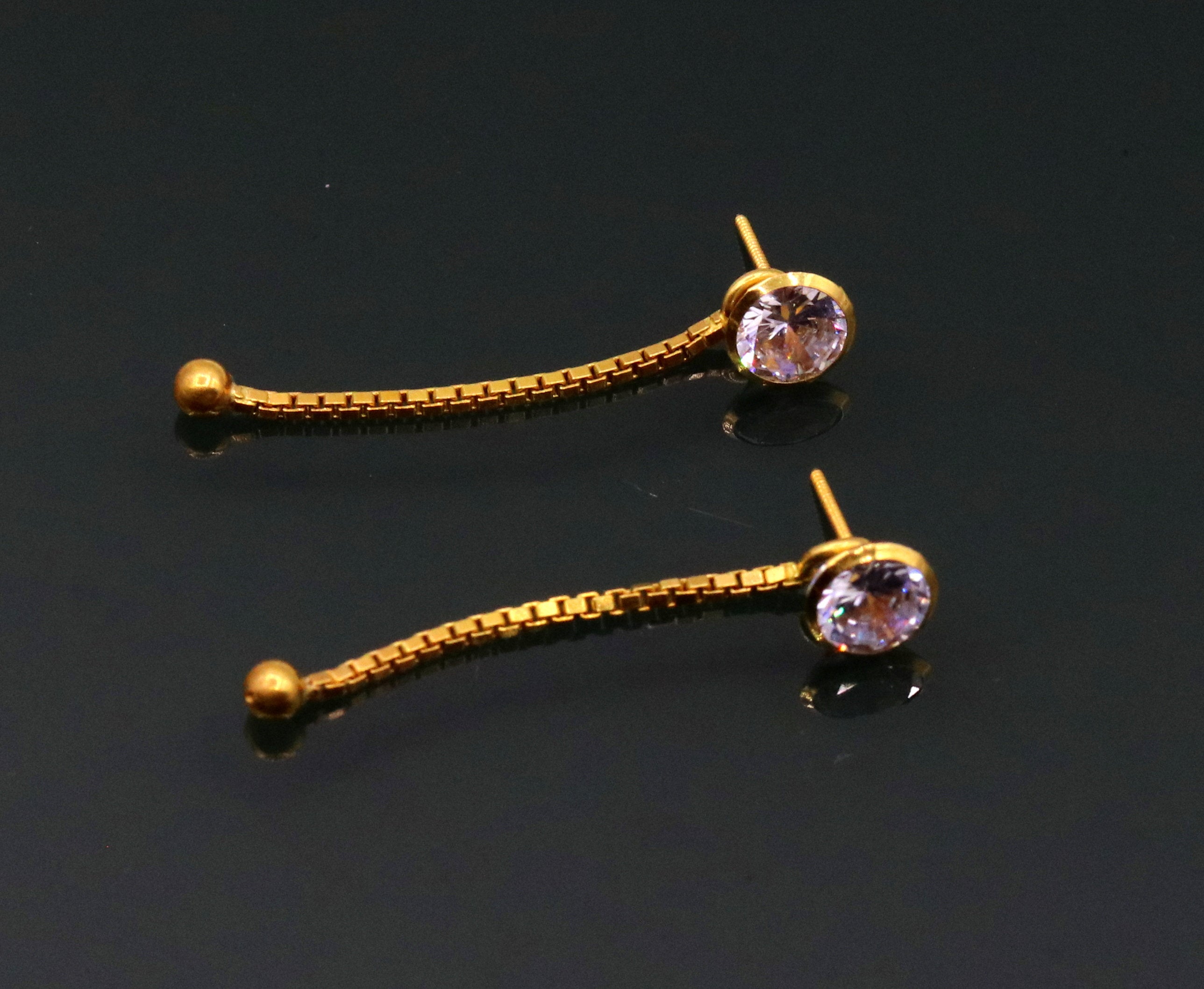 Double Chain Connector Earring – Studs