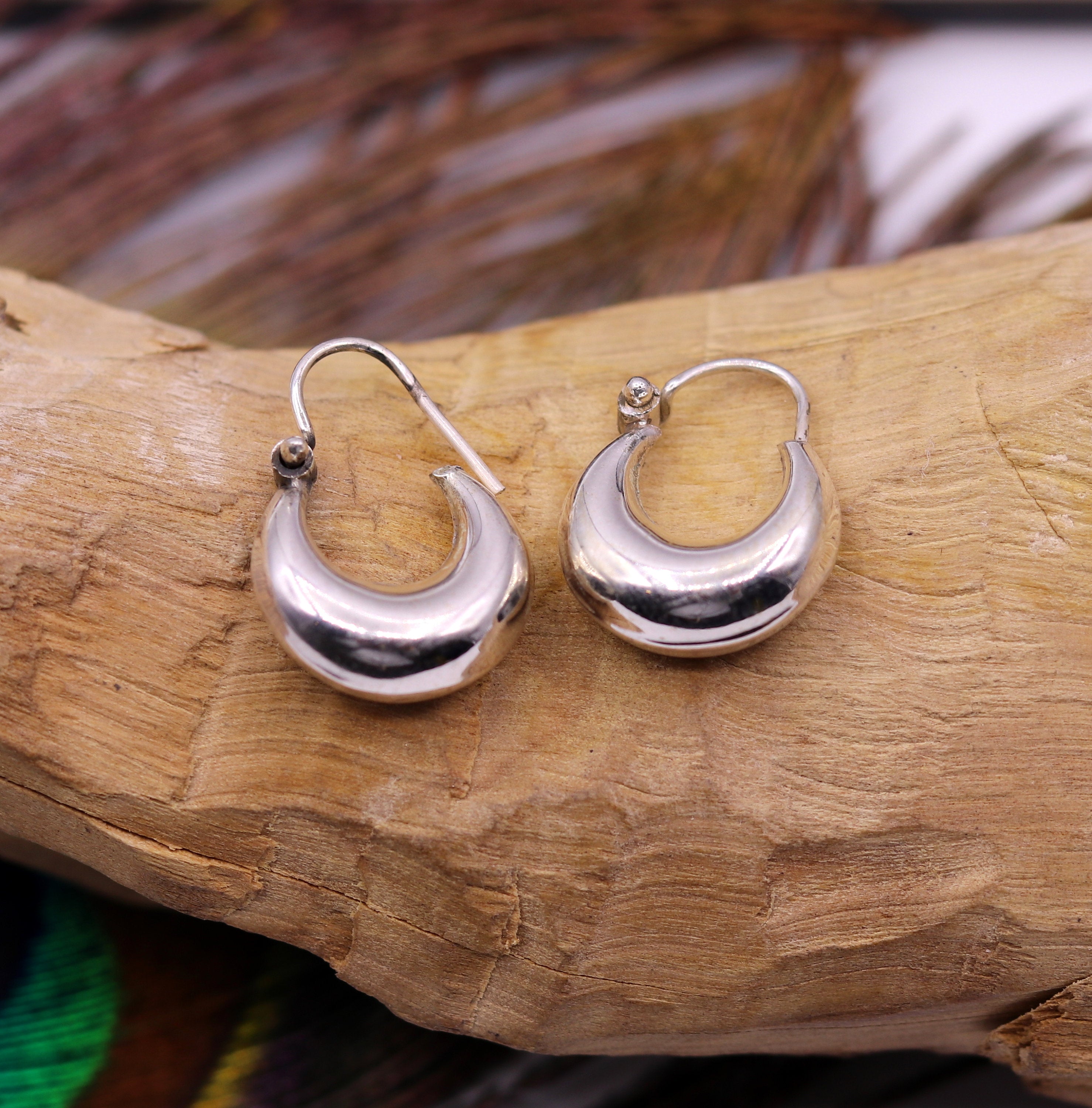 Buy 925 Silver Bali Hoop Earrings, 5.5 MM Thick Hoop Earrings, Silver Wires  Hoop Earrings. Party Wear Earrings, Gift for Her, Christmas Gift Online in  India - Etsy