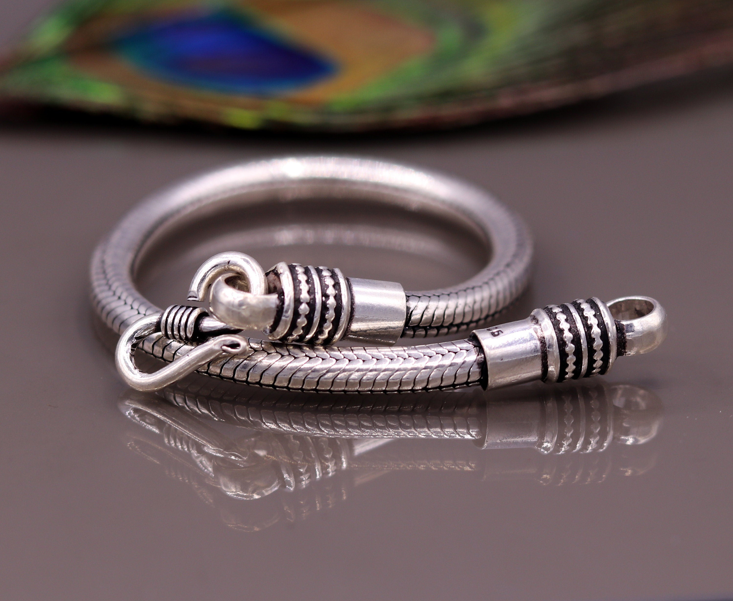 Silver Toned Stainless Steel Snake Chain Bracelet For Men's | B30-MAY-72 |  Cilory.com