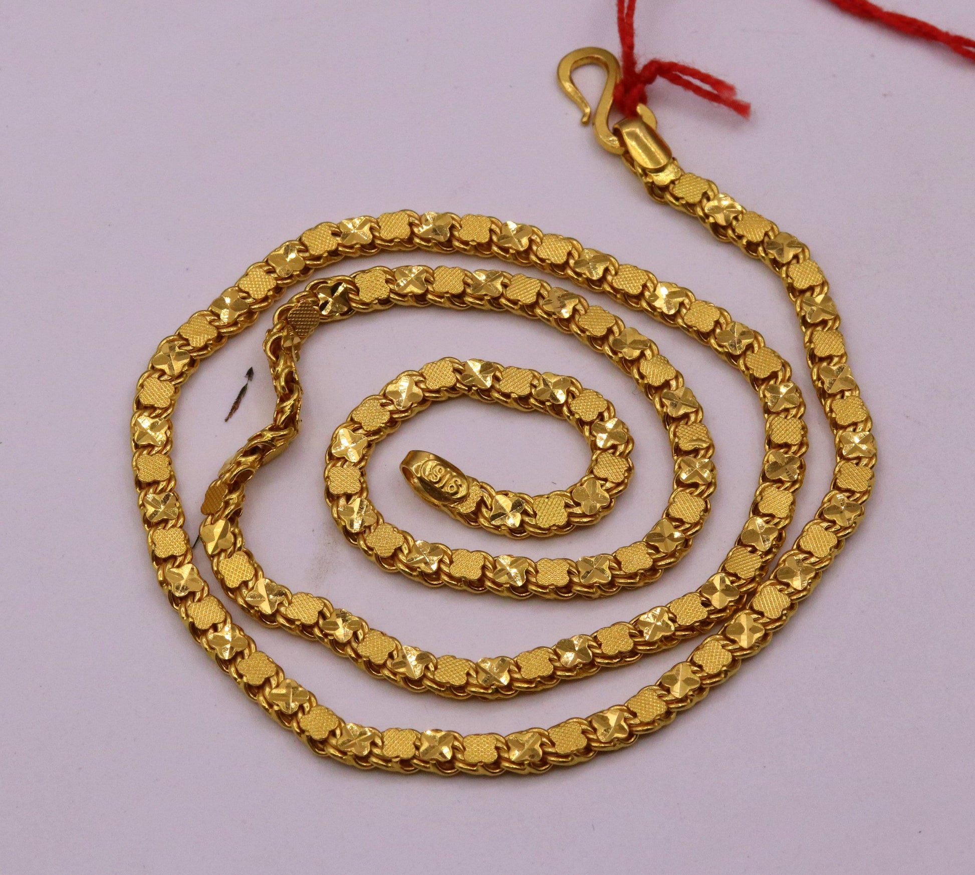 Gorgeous 22kt yellow gold solid excellent design chain necklace handcrafted Indian jewelry gifting ideas ch214 - TRIBAL ORNAMENTS