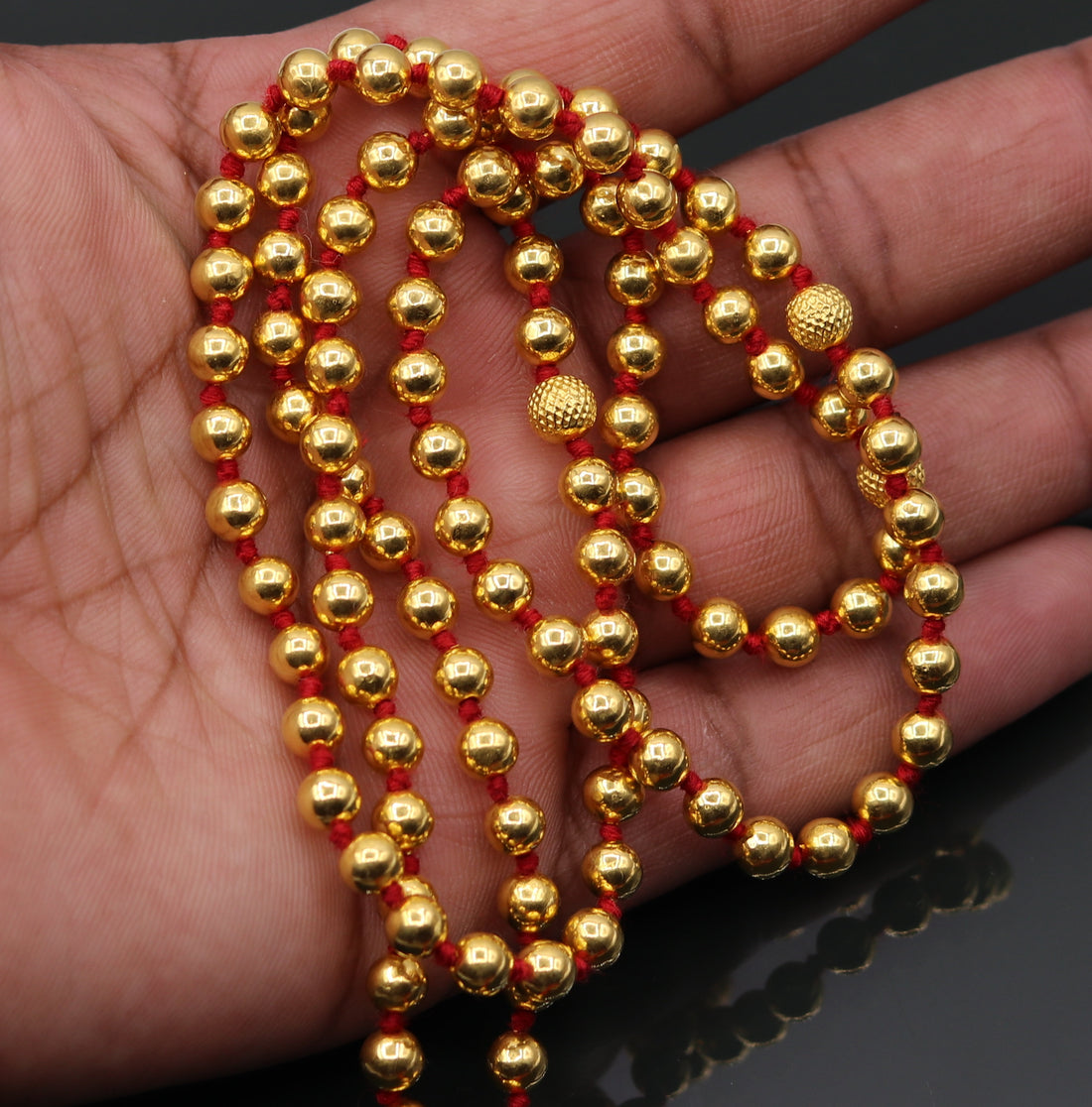 20 karat yellow gold handmade fabulous 108 beads japp mala with guru and market beads japp mala,excellent japping mantra meditation necklace - TRIBAL ORNAMENTS
