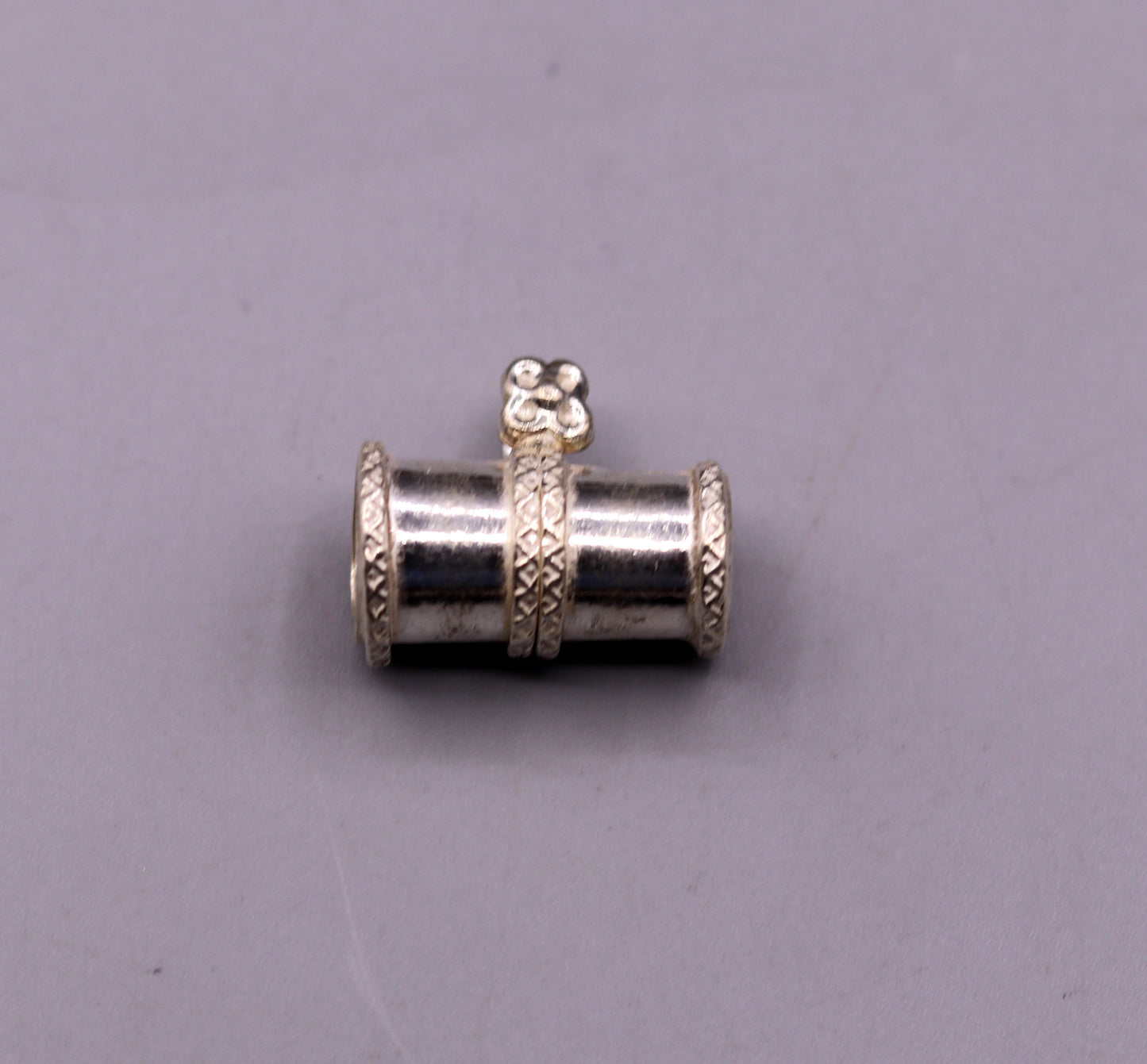 Sterling silver handmade tiny pipe shape pendant vintage antique design pine pendant unisex tribal jewelry nsp102 - TRIBAL ORNAMENTS