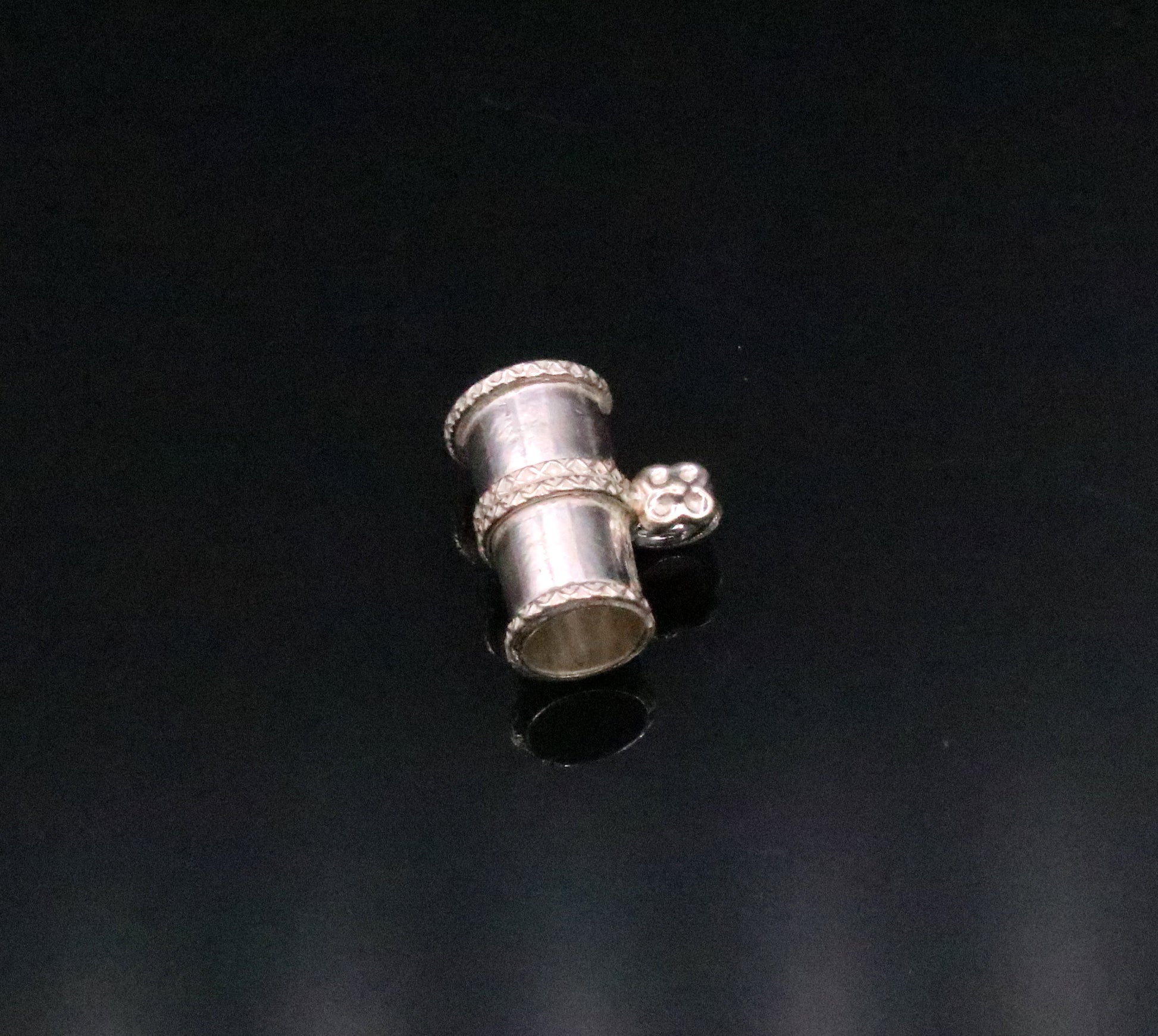 Amazing Sterling silver handmade tiny pipe shape pendant vintage antique design pine pendant unisex tribal jewelry nsp103 - TRIBAL ORNAMENTS