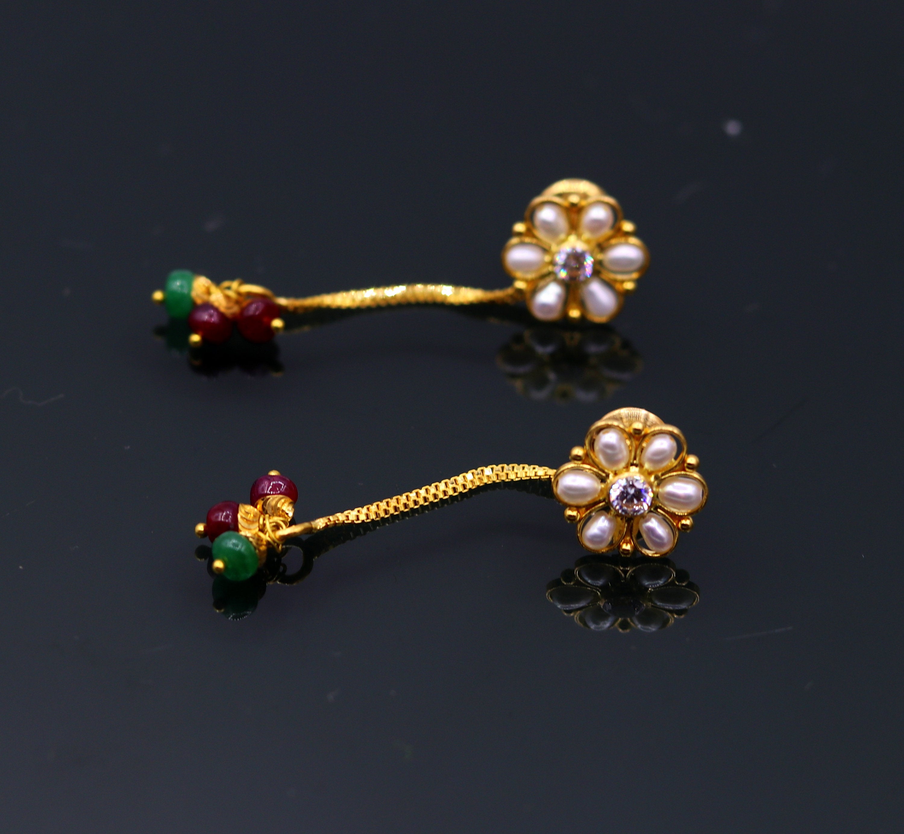 Meenkashi Parrot Hoop Earrings (Gold-plated) – The Jewelry Project India