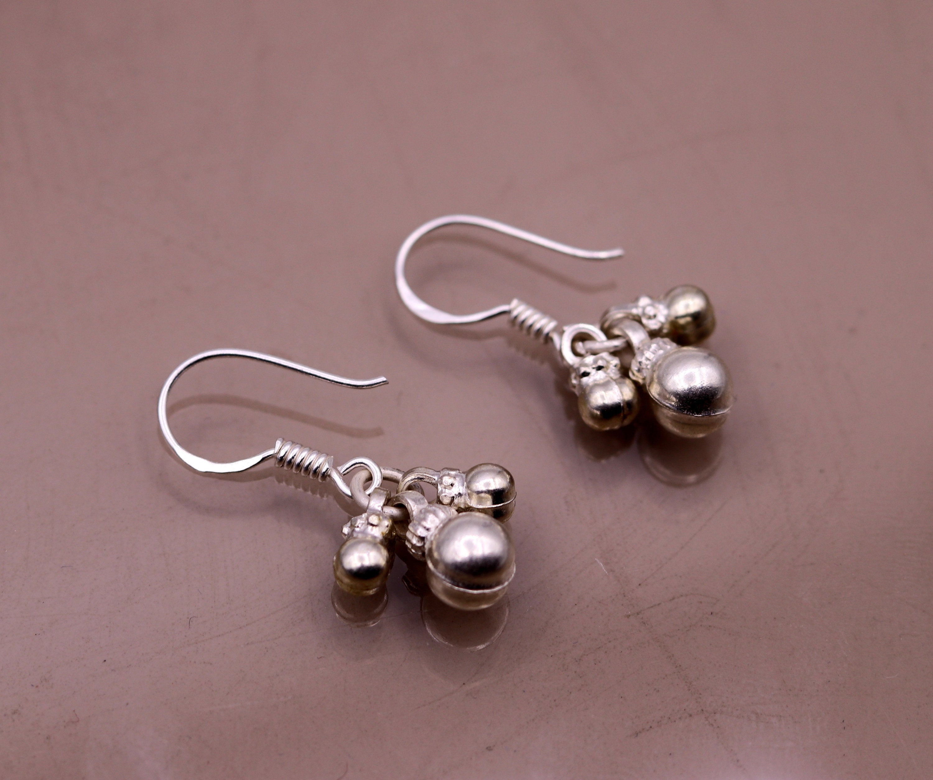 Stylish Silver Oxidized Unisex Hoops Earrings