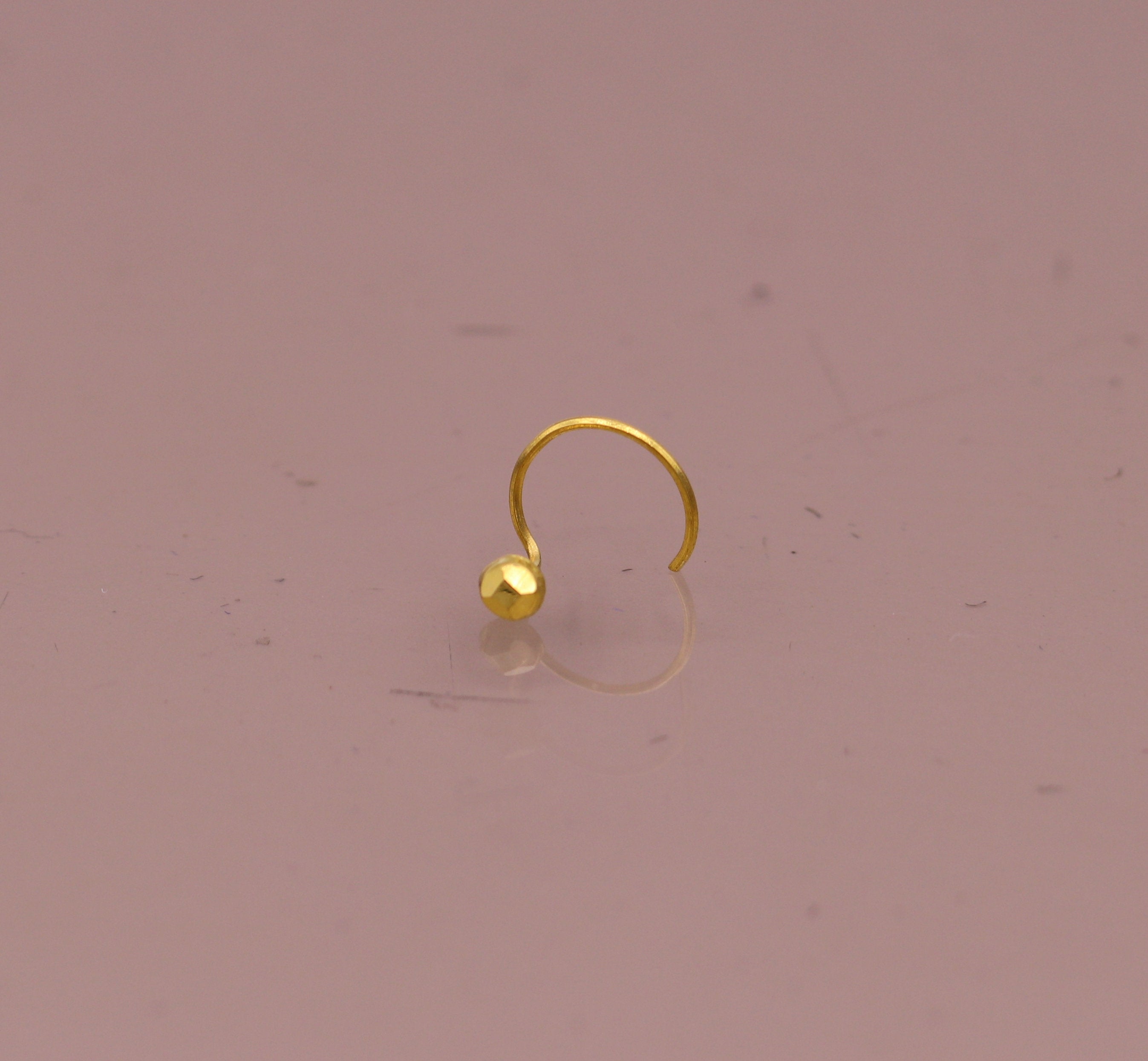 Small Nose Ring Indian Piercing Nath Fashion Jewelry Gold Plated Hoop  Crystal | eBay