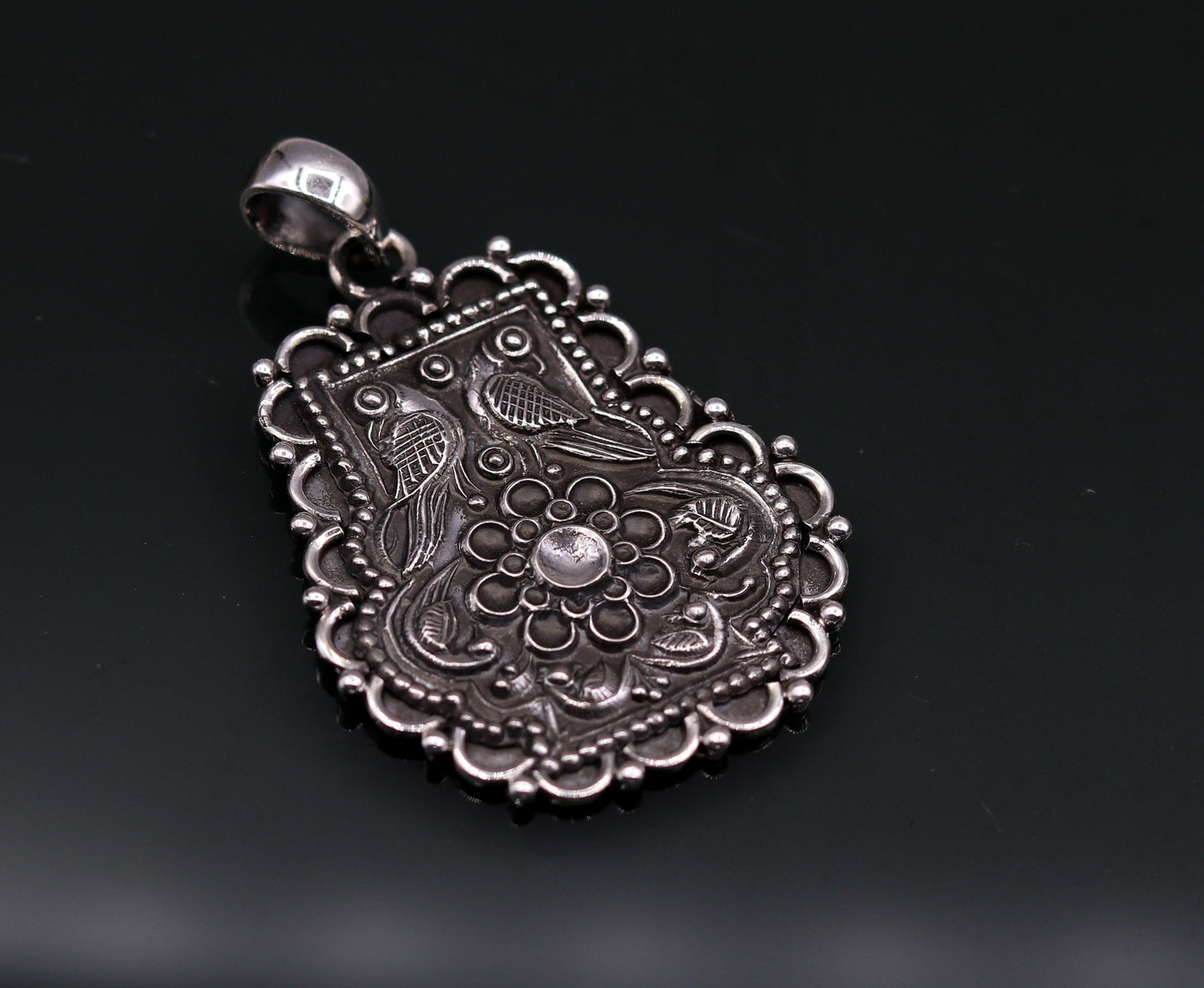 Vintage antique design handmade 925 sterling silver amazing design tribal temple jewelry belly dance jewelry  pendant necklace nsp199 - TRIBAL ORNAMENTS