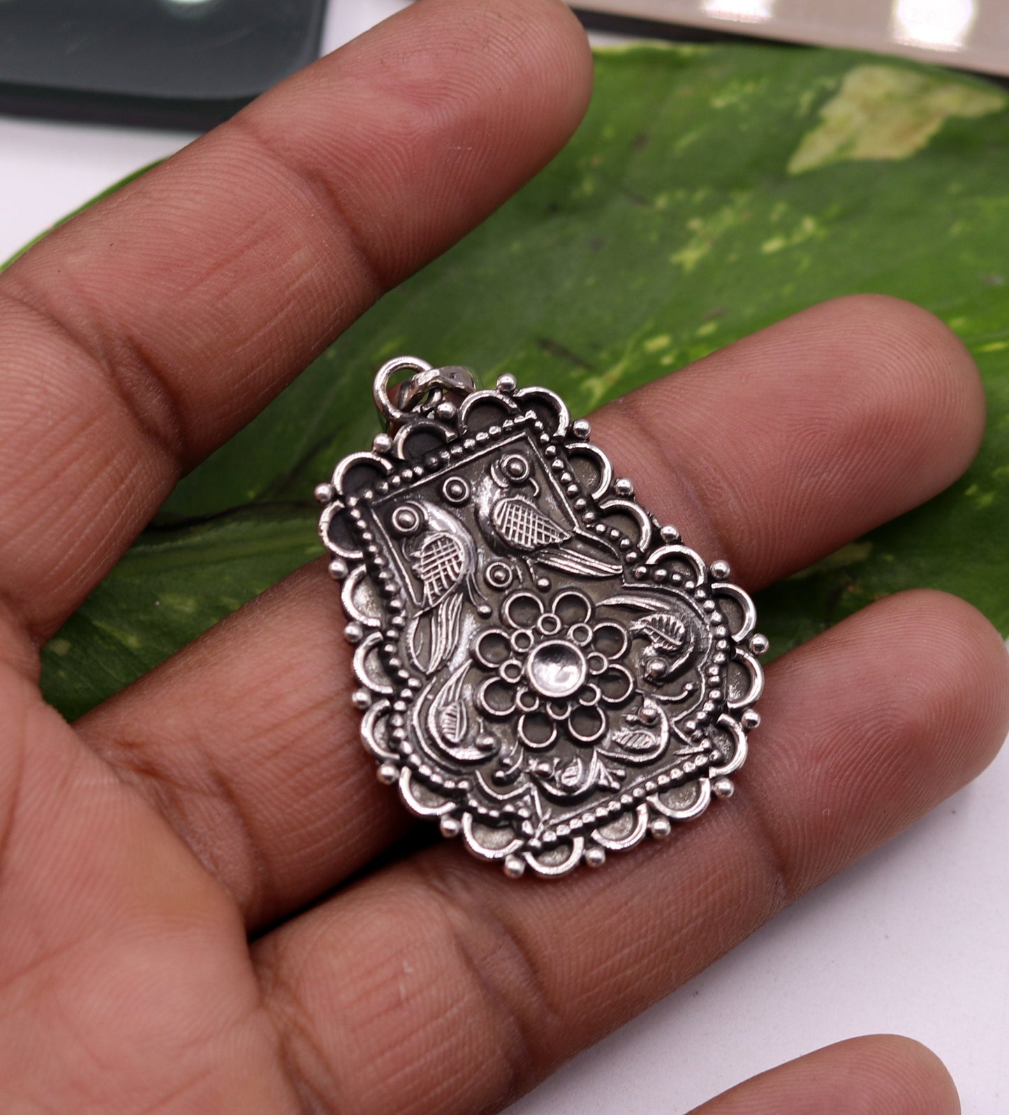 Vintage antique design handmade 925 sterling silver amazing design tribal temple jewelry belly dance jewelry  pendant necklace nsp199 - TRIBAL ORNAMENTS