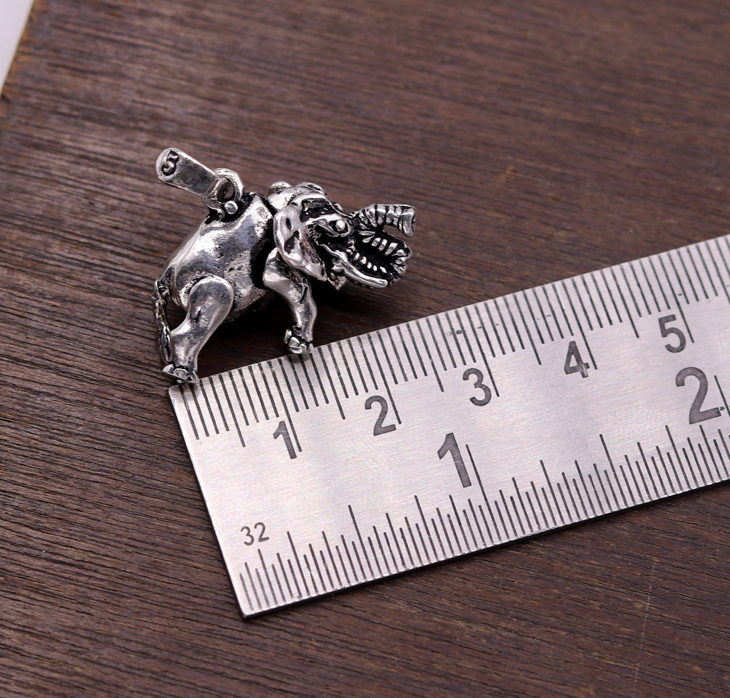 925 sterling silver amazing design little elephant pendant with movable legs flexible pendant necklace gifting jewelry india nsp207 - TRIBAL ORNAMENTS