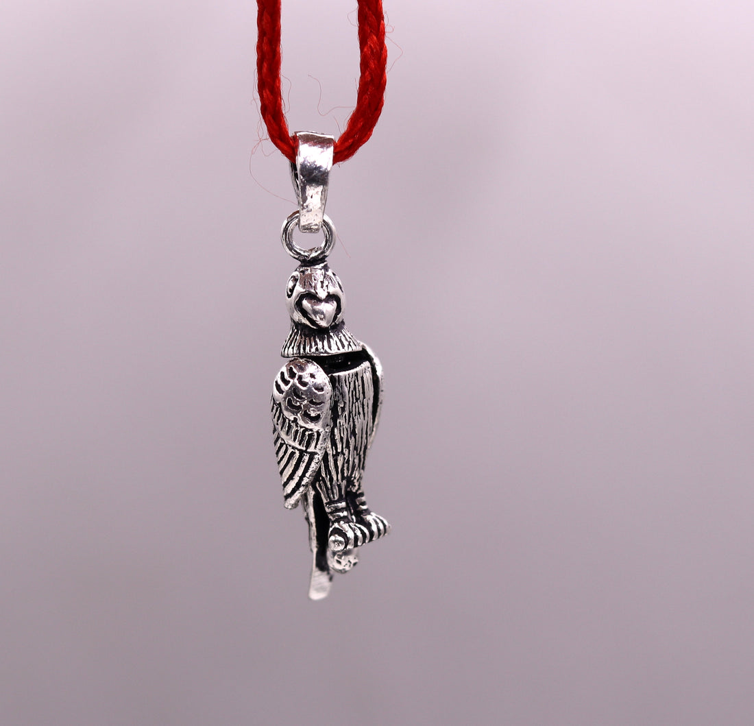 Fabulous parrot shape flexible 925 sterling silver handmade pretty attractive tiny pendant locket excellent unisex gifting jewelry nsp210 - TRIBAL ORNAMENTS