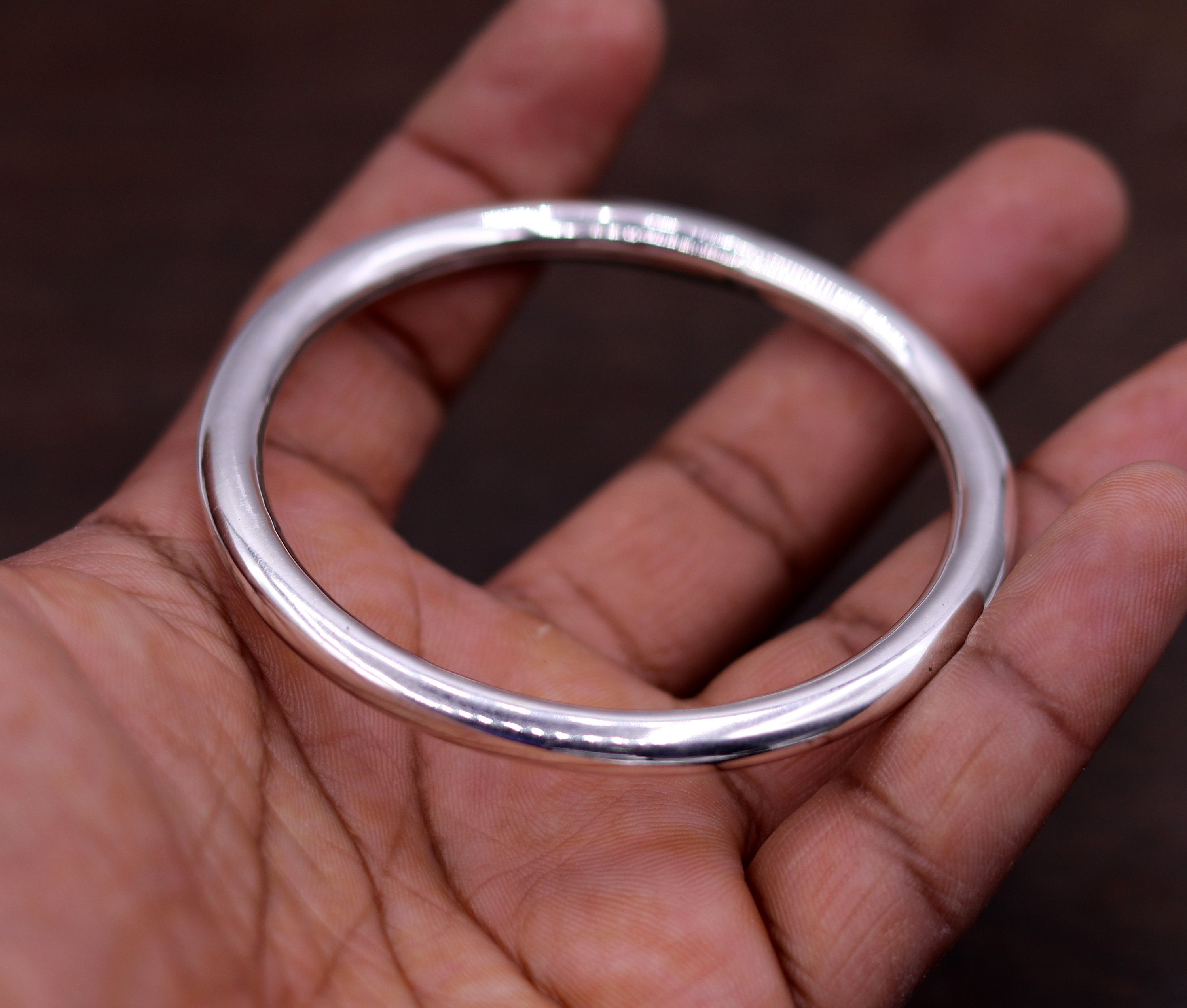 アクセサリー Indian Jewelry Stamp work Silver Bangle il_1080xN.4415593722_70ll.jpg
