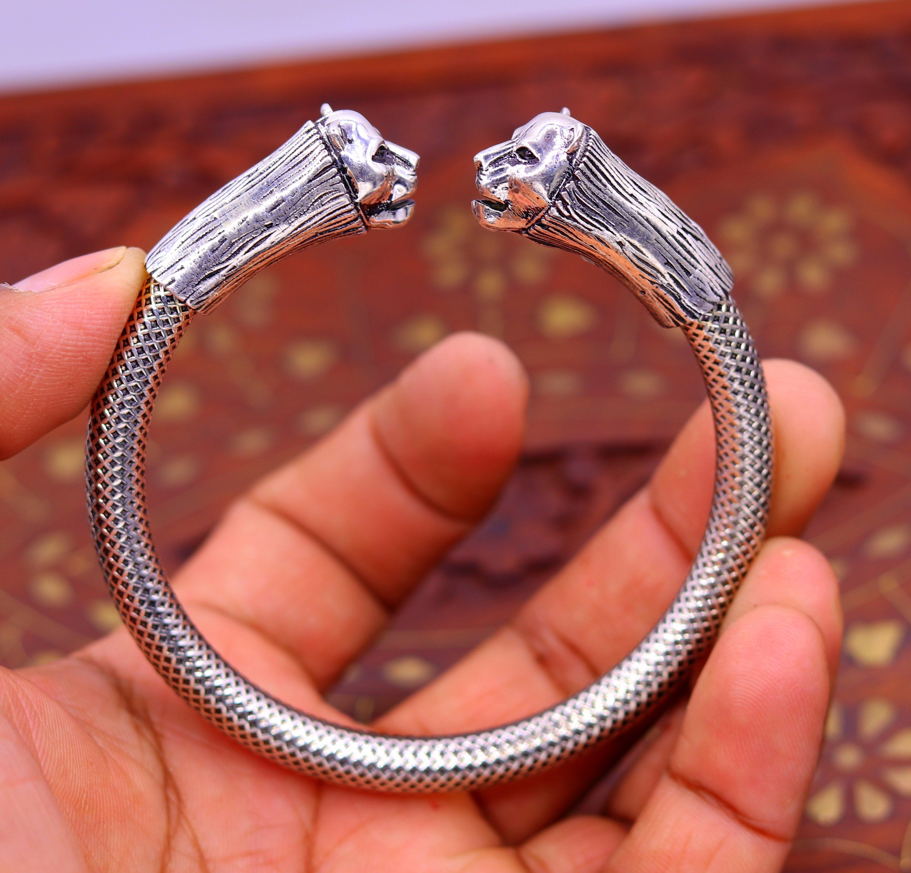 Buy online Oxidized Silver Toned Antique Elephant Motif Kada Bracelet from  fashion jewellery for Women by Saraf Rs Jewellery for ₹809 at 78% off |  2024 Limeroad.com