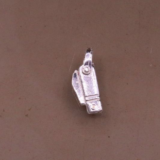 Solid silver handmade small tiny knife pendant to protect you and kids from negative energy rajasthan India pendant locket nsp287 - TRIBAL ORNAMENTS