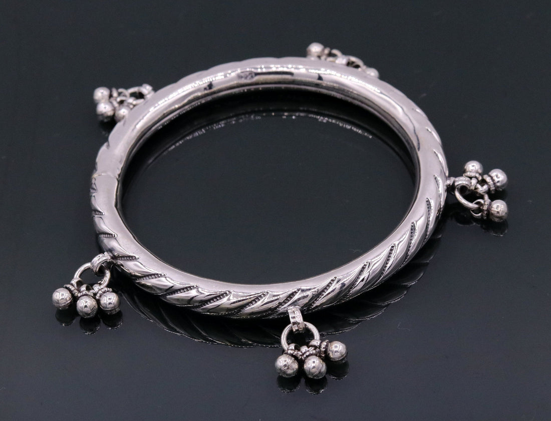 925 sterling silver handmade vintage design excellent customized charm bangle bracelet gorgeous tribal wedding bridesmaid gift jewelry ba87 - TRIBAL ORNAMENTS