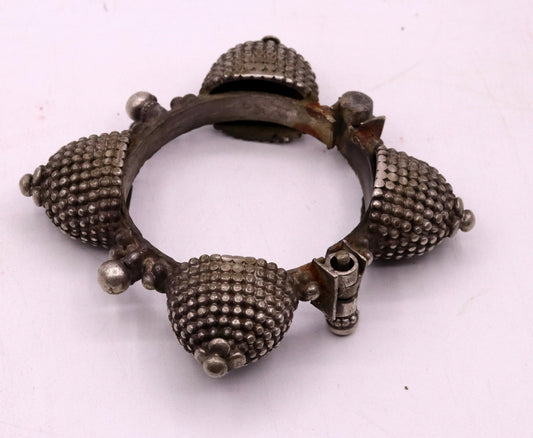 Sale Rajasthan tribal silver jewelry old silver cuff bracelet gorgeous genuine bangle kada for women girls ethnic worn bangle cb09 - TRIBAL ORNAMENTS