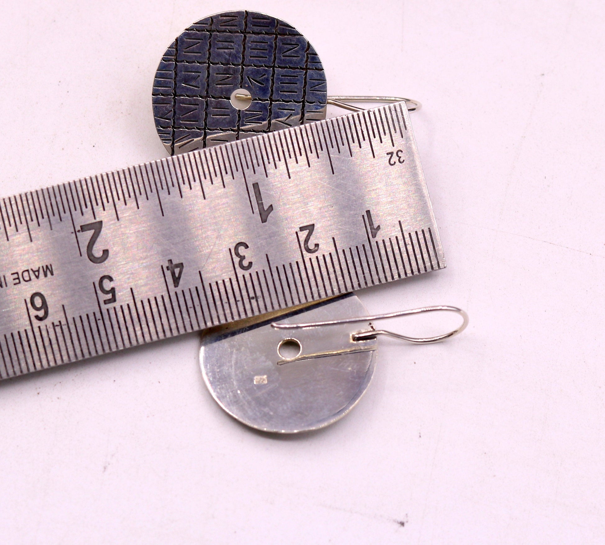 925 sterling silver hoops earring, drop dangle earrings, women's earring jewelry tribal jewelry india s604 - TRIBAL ORNAMENTS