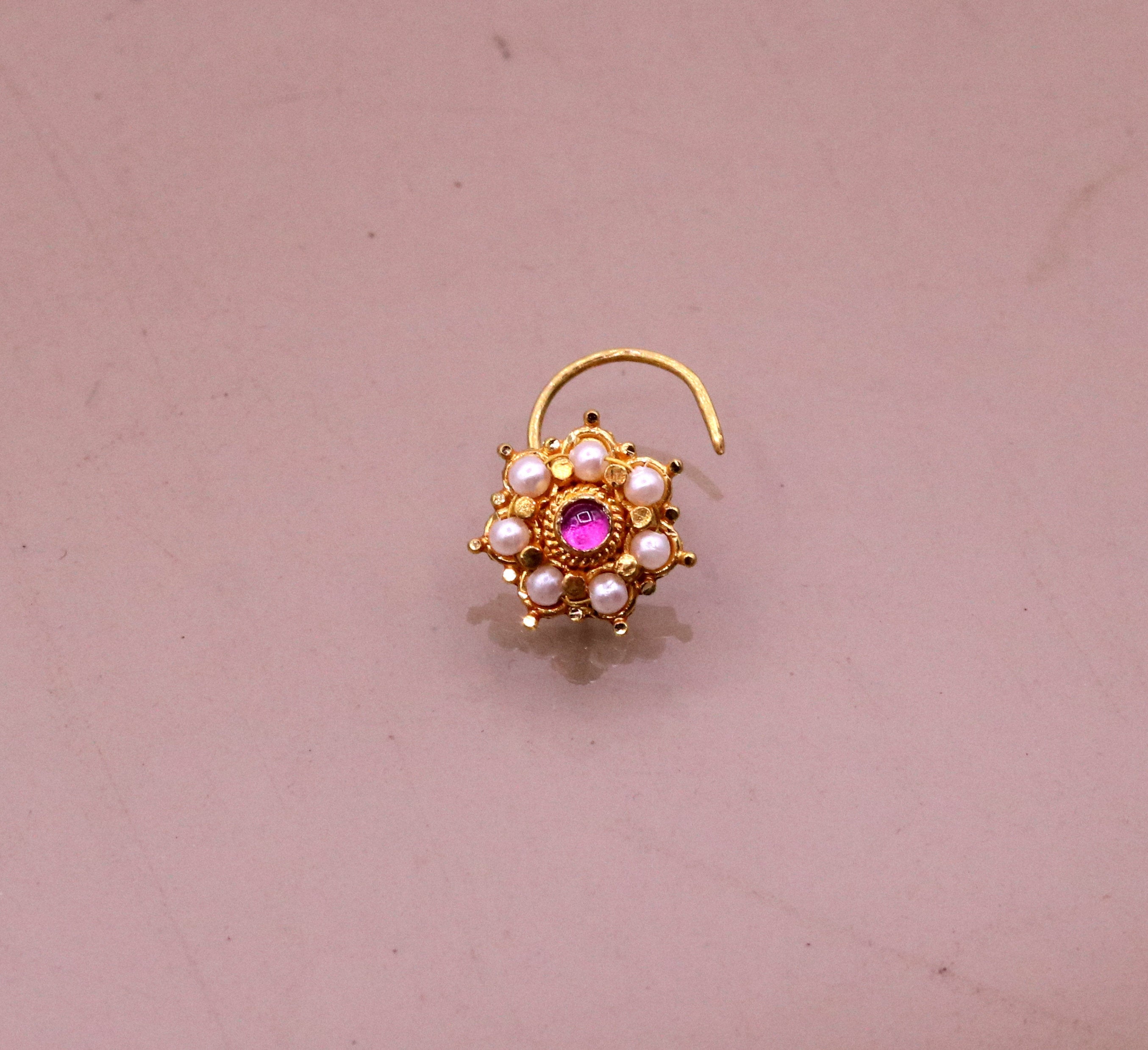 Price: 7143.00 Rs MODRSA Gold Nose Rings for Women Nose Piercings 20g Nose  Rin