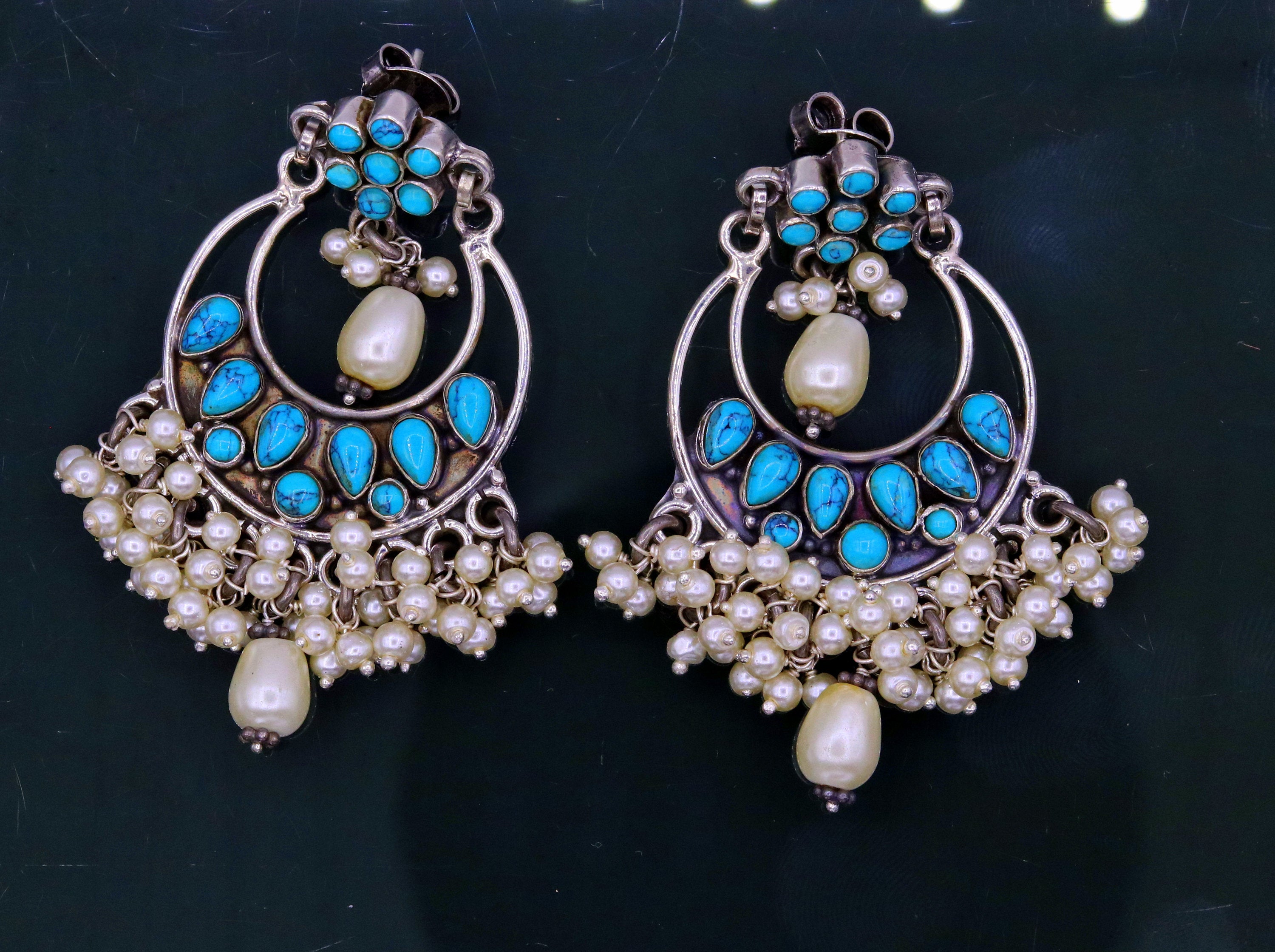 Stunning Desing Multi high quality ColorTurkish Handmade Jewelry Silver and Bronze Set,Eardrops Dangle Earrings Silver Jewelry Set ,We have all sizes