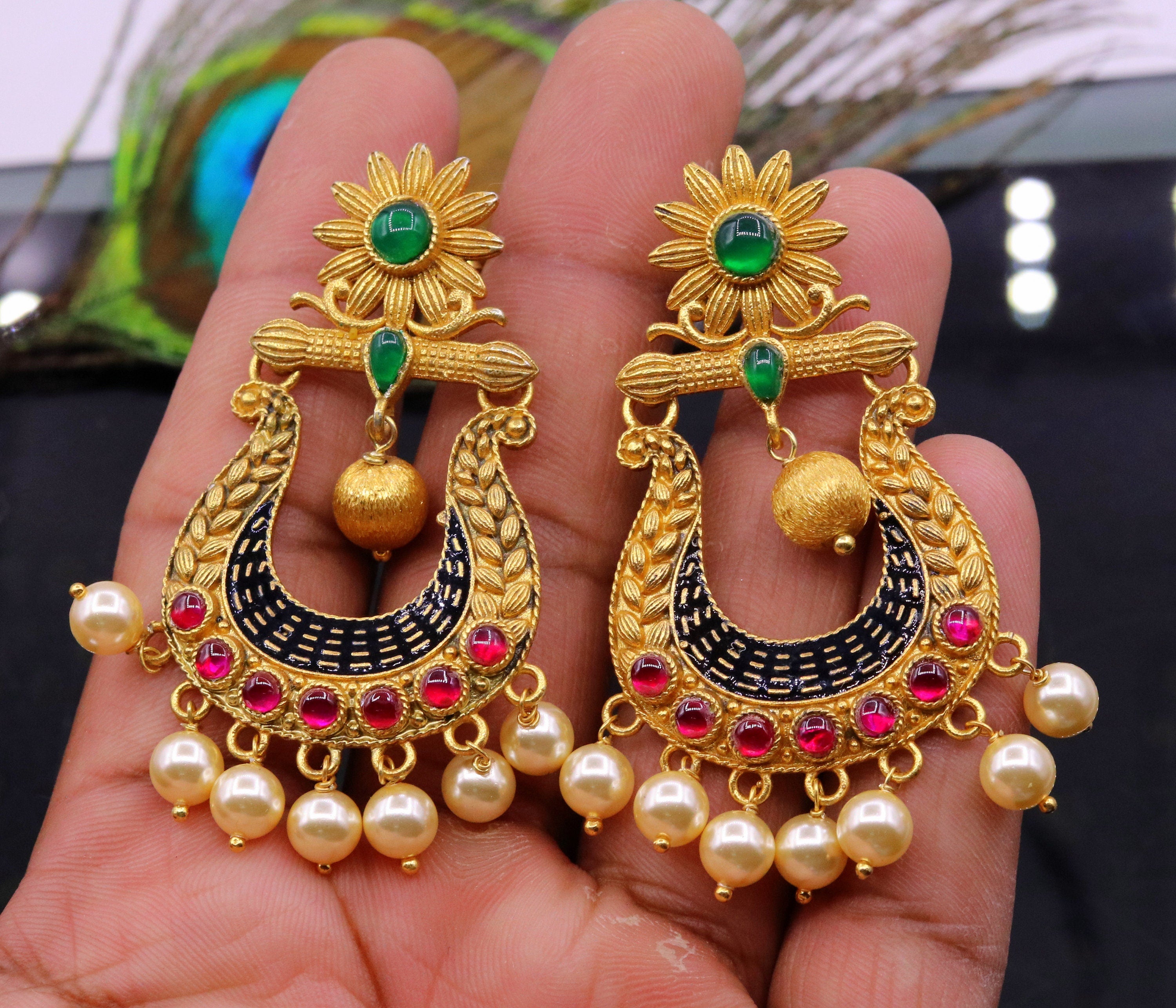 Brass vintage earrings