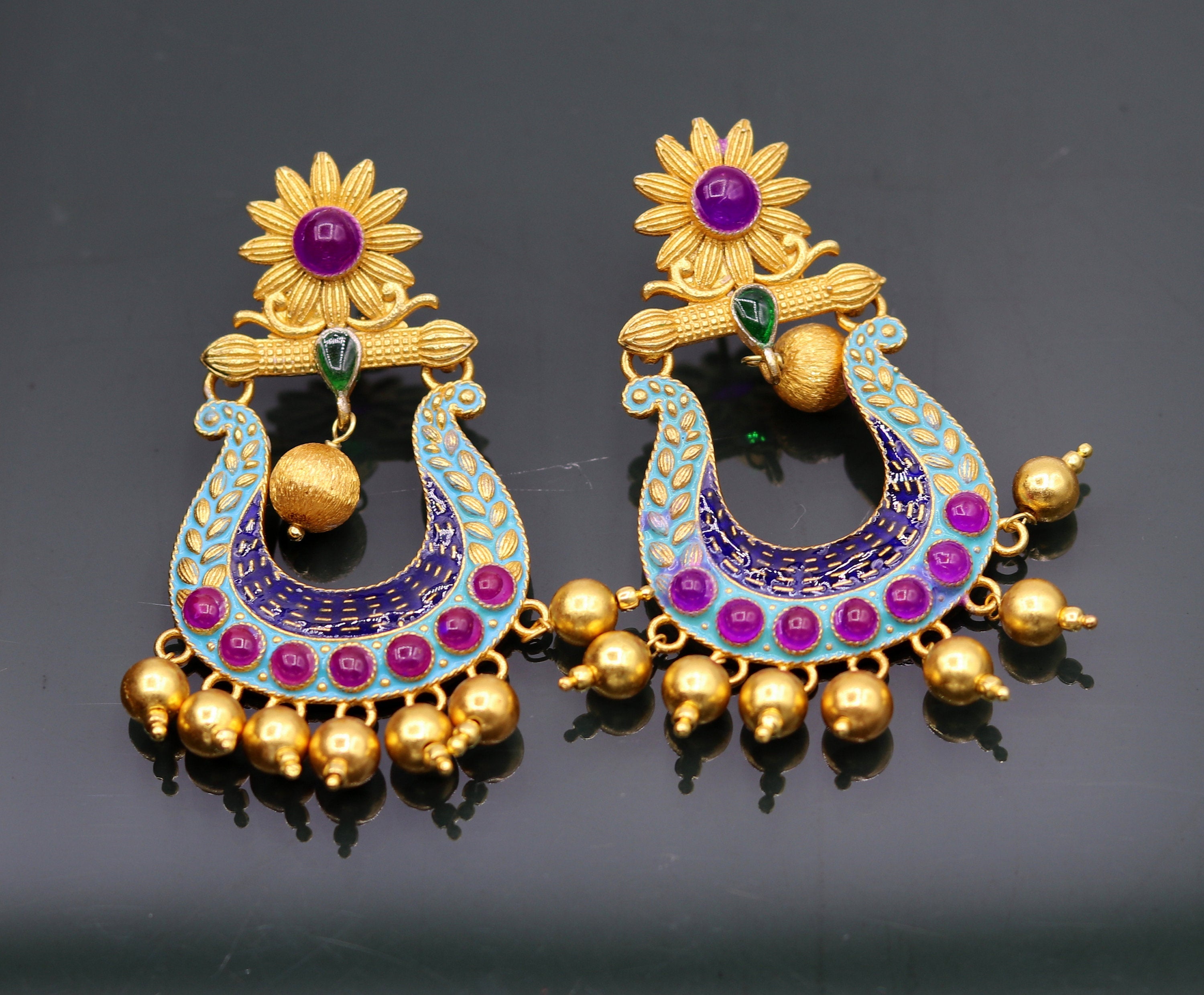 ONE ELEVEN Combo of 2 pair Bridal Traditional Ethnic FAncy Pearl Jhumka  Jhumki Earrings for Girls