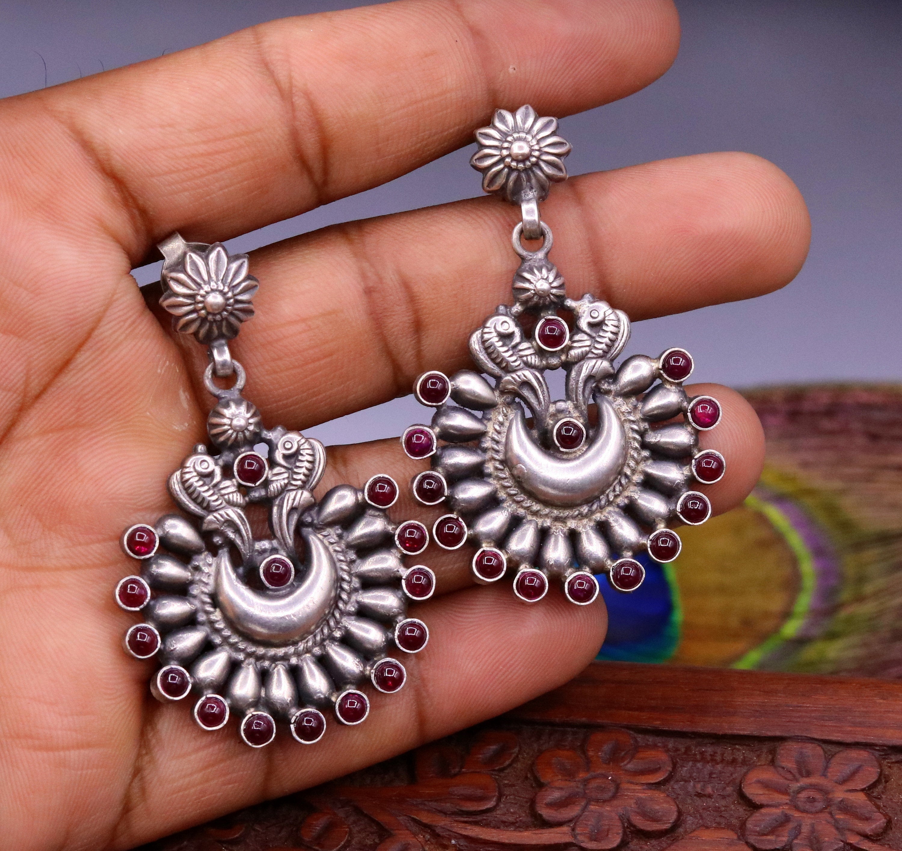 Trendy Kemp Half Moon Earrings - South India Jewels