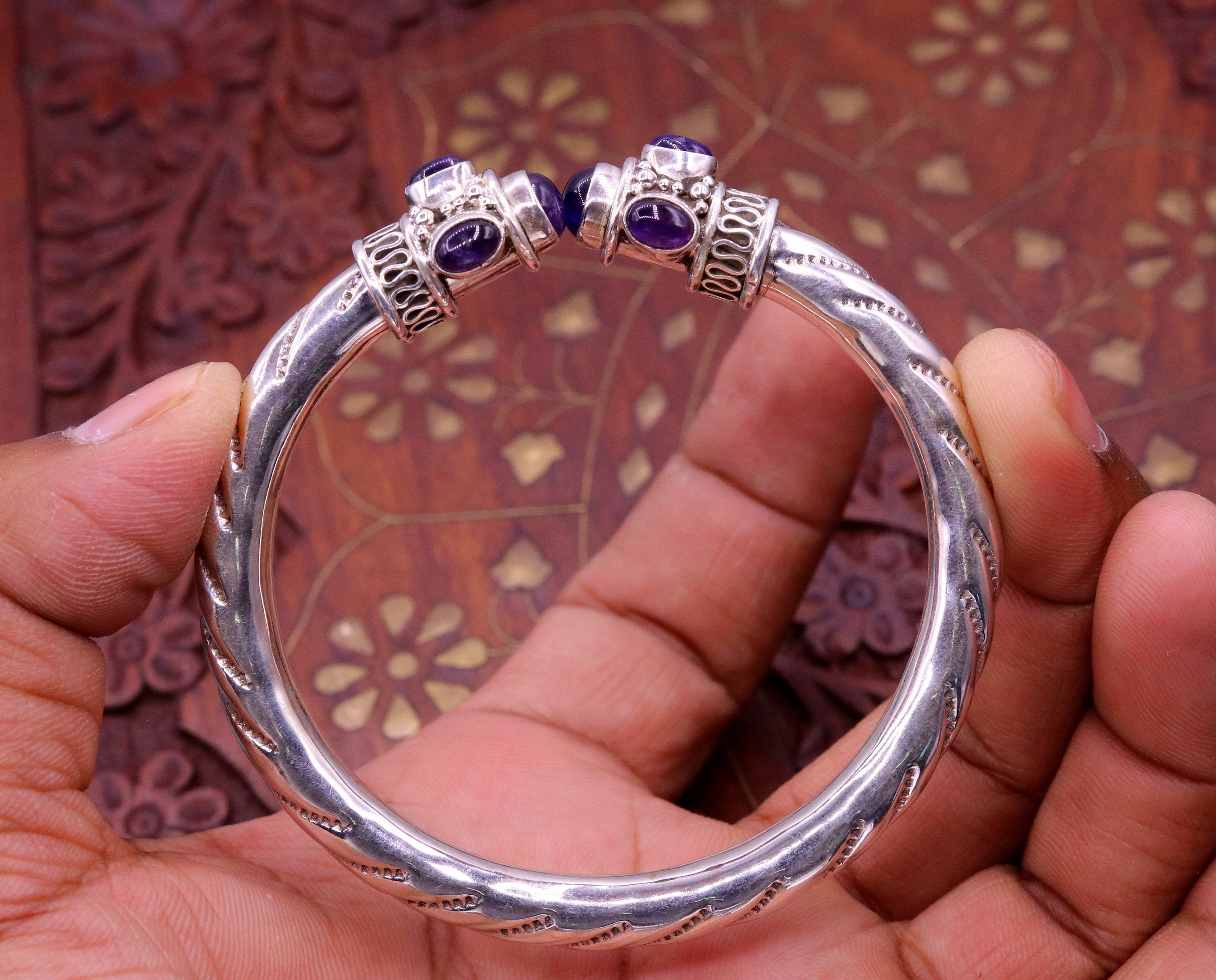 Purple and online silver bracelet