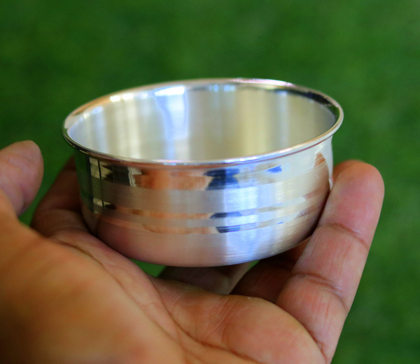 Plain design handmade 999 solid silver bowl, silver vessels, silver utensils, solid silve baby bowl for medical use for health sv07 - TRIBAL ORNAMENTS