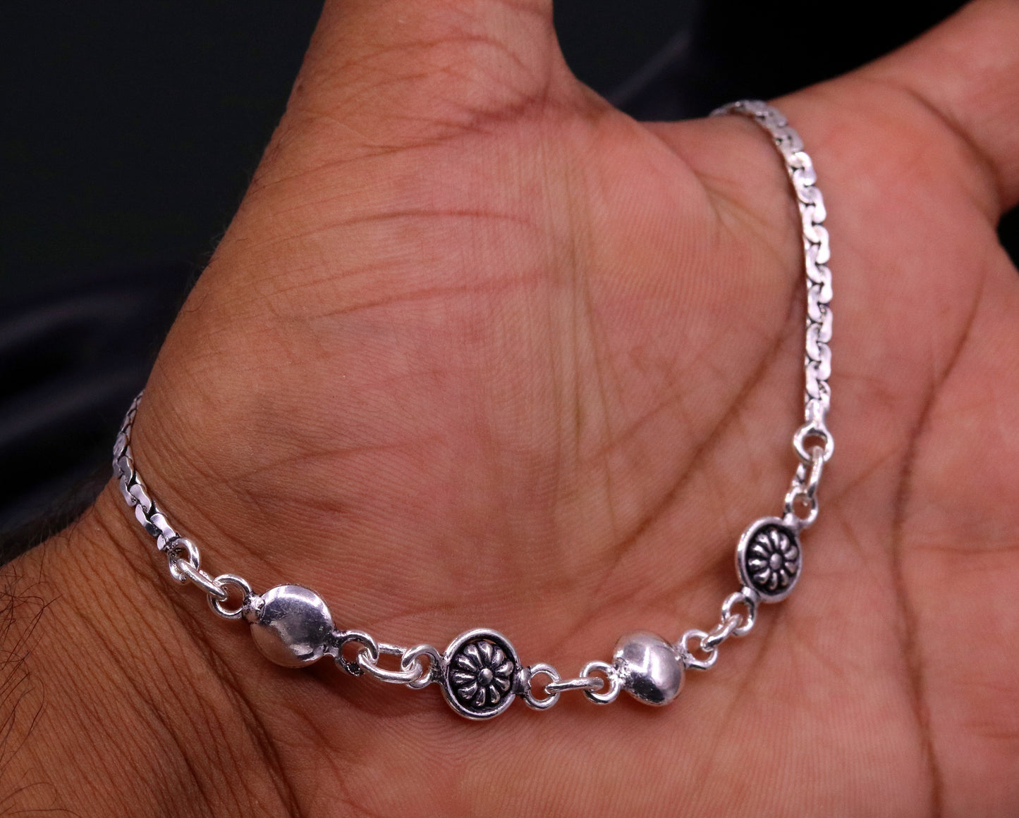 925 sterling silver handmade best gift for girl's bridesmaid gifting, excellent charm bracelet anklets, feet bracelet ankle jewelry ank93 - TRIBAL ORNAMENTS