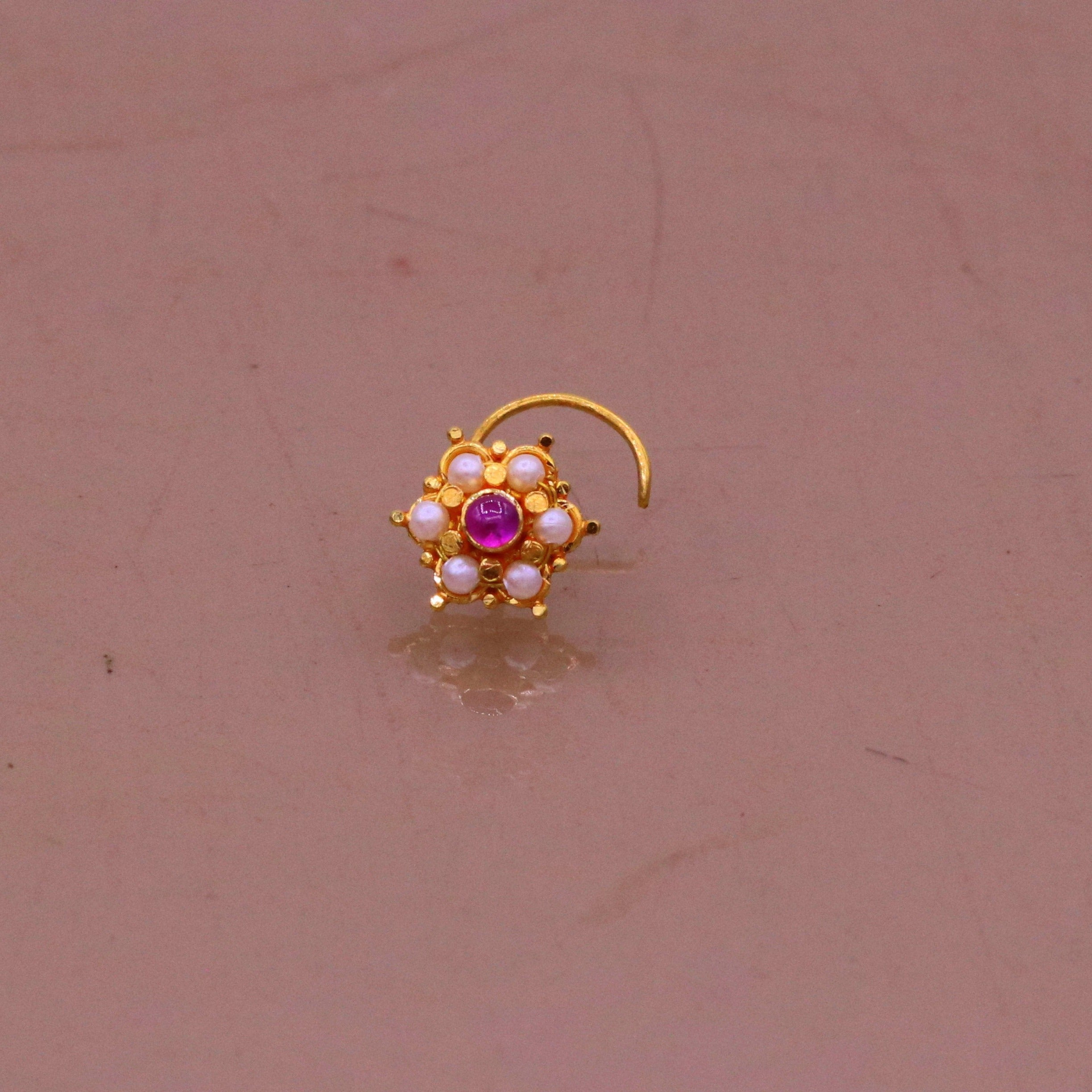 Radiant Gold Nose Ring for the Indian Bride