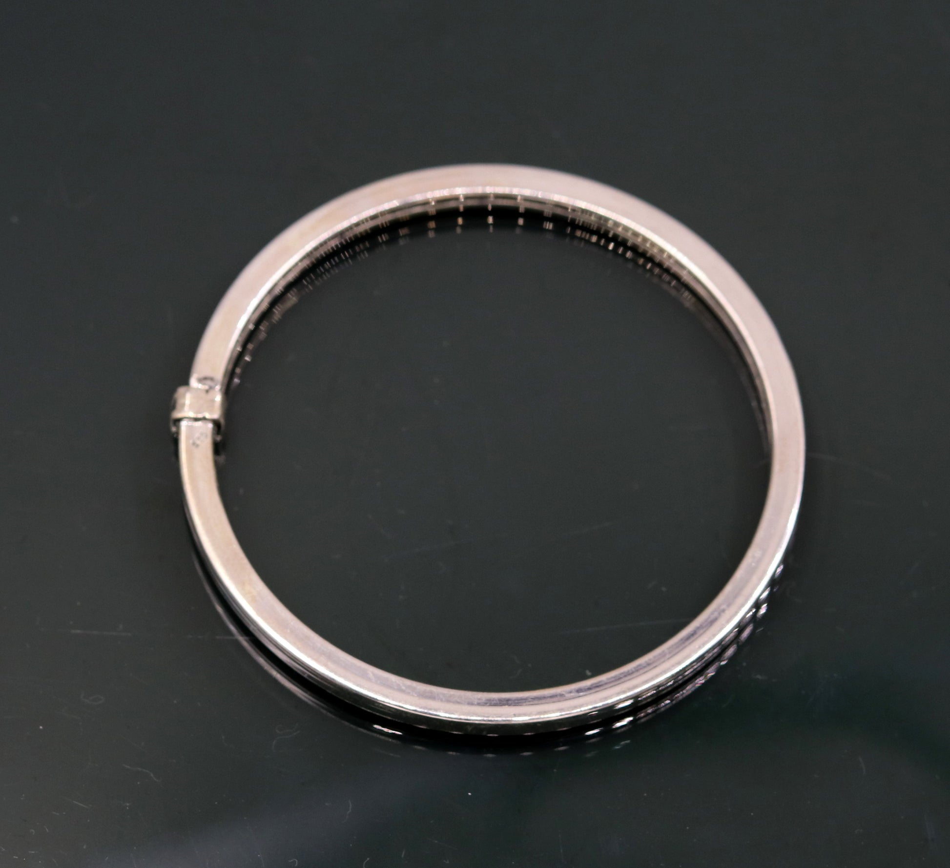 925 sterling silver handmade plain design excellent bangle bracelet kada, excellent gifting unisex jewelry from india, gifting to her ba50 - TRIBAL ORNAMENTS