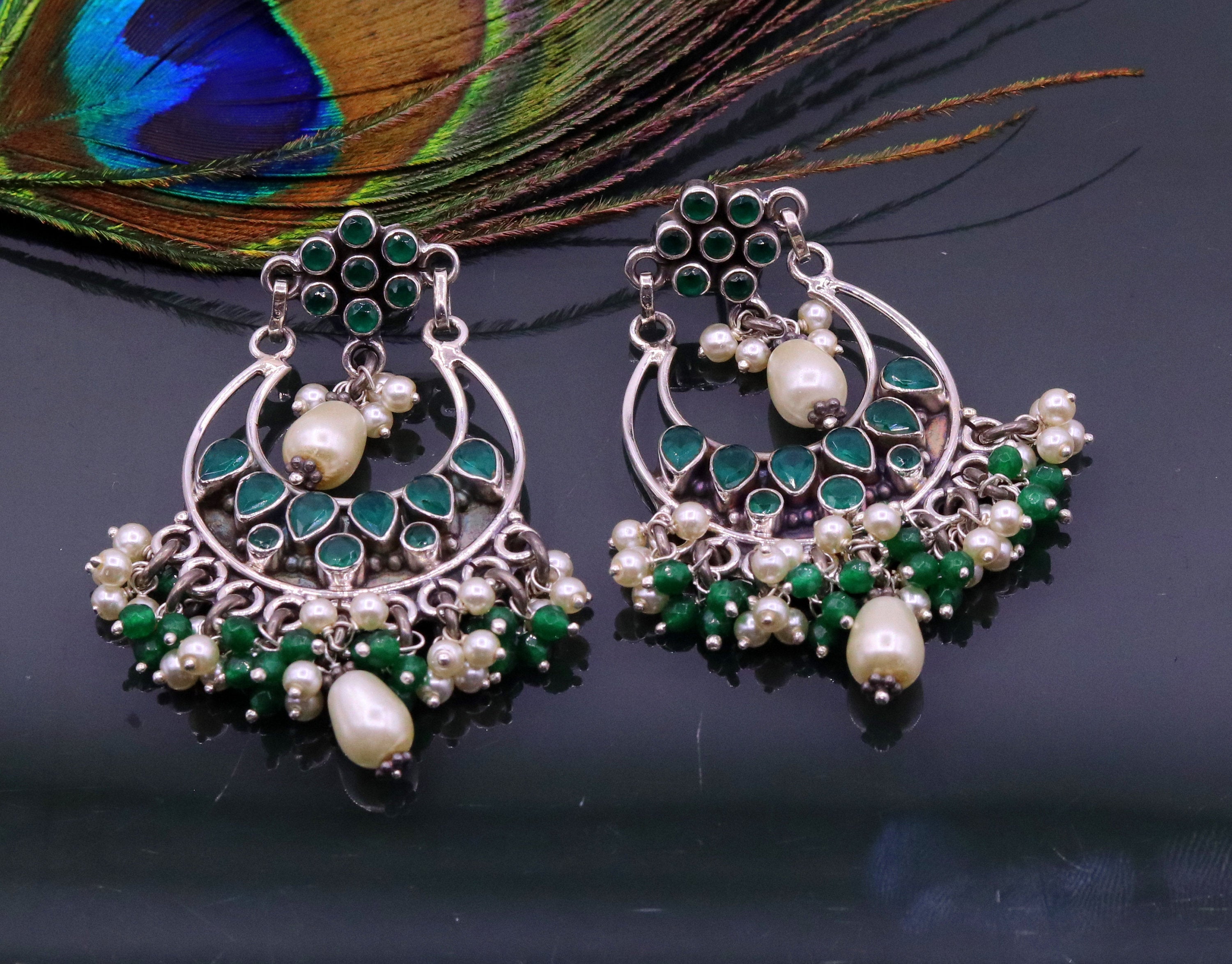 Buy Enamel Red & Green Stone Kundan Earrings for Women Online at Ajnaa  Jewels |391157