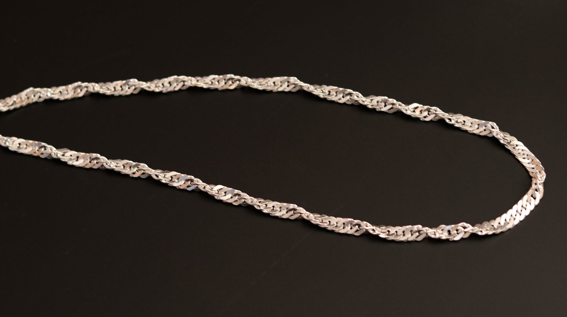 Handmade sterling silver twisted design solid 24 inches long chain necklace for unisex, amazing stylish gorgeous gifting necklace ch73 - TRIBAL ORNAMENTS