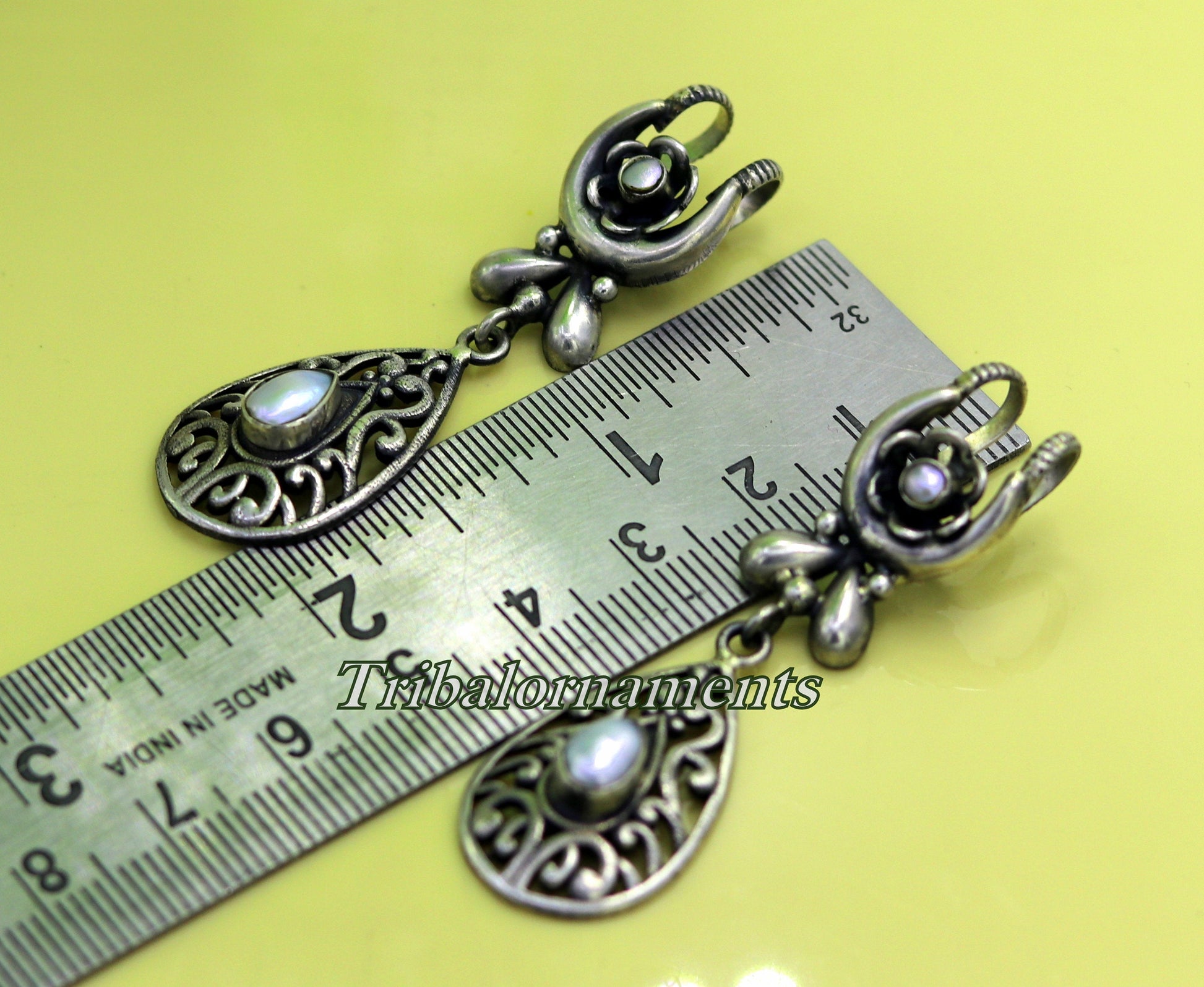 Vintage traditional design handmade 925 sterling silver ear plug ear clip cartilage earring ,excellent party belly dance tribal jewelry s842 - TRIBAL ORNAMENTS