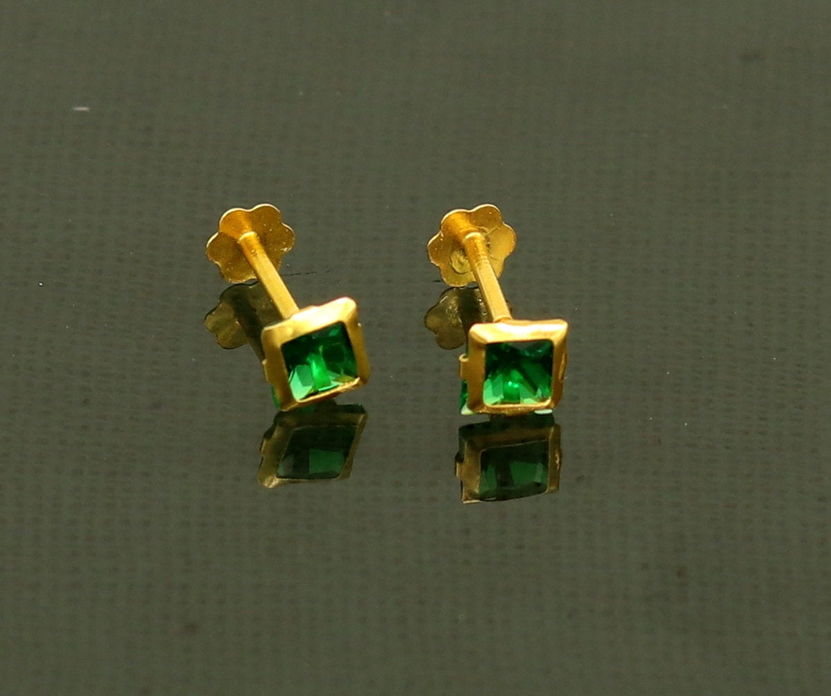 Buy One Gram Gold High Quality Inter Changeable 4 Colour Stone Stud Earrings  buy Online