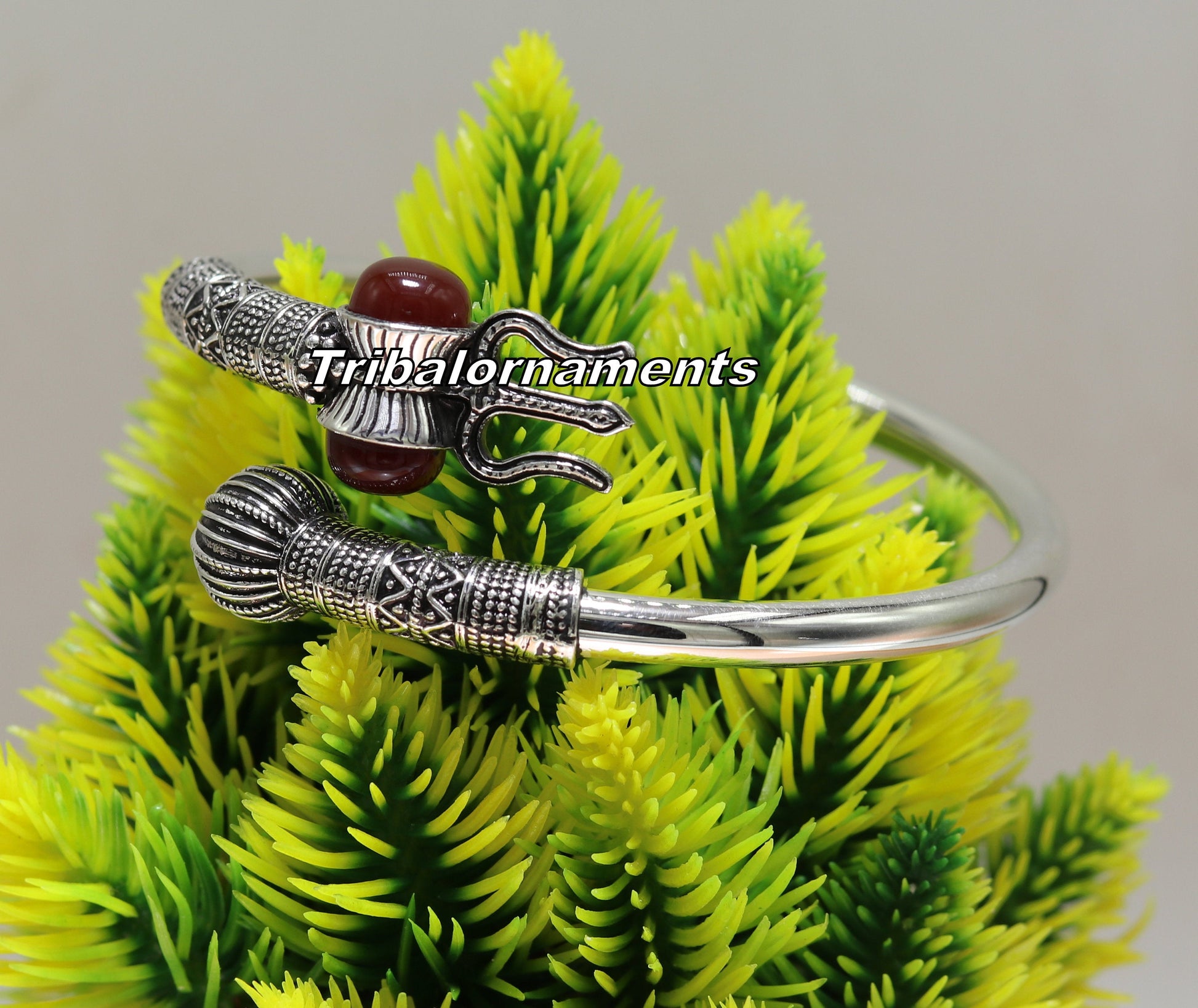 vintage design Handcrafted 925 sterling silver bangle bracelet kada excellent god shiva trident customized jewelry, excellent gifting nsk238 - TRIBAL ORNAMENTS