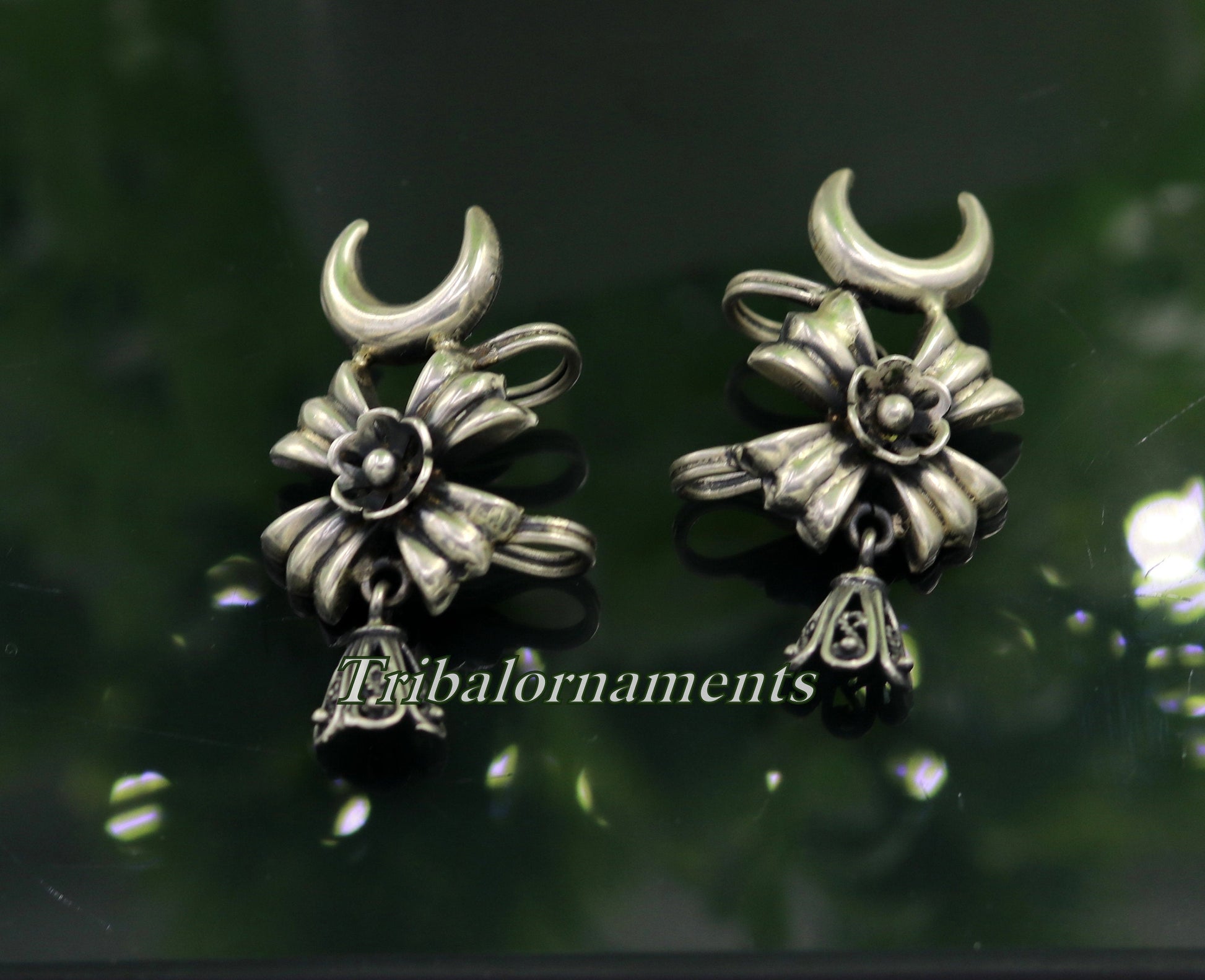 Handcrafted 925 sterling silver Ear cartilage ear plug, Ear clips earring fabulous customized bridesmaid women's upper ear jewelry s840 - TRIBAL ORNAMENTS