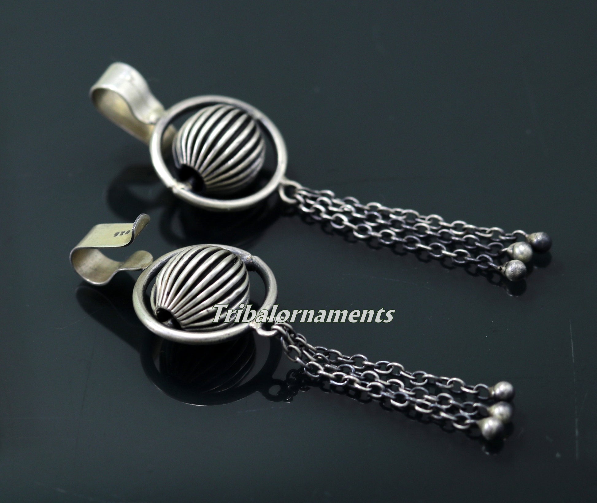 Vintage antique design handmade 925 sterling silver awesome ear clip earring ear plug upper earring jewelry ,tribal jewelry india s846 - TRIBAL ORNAMENTS