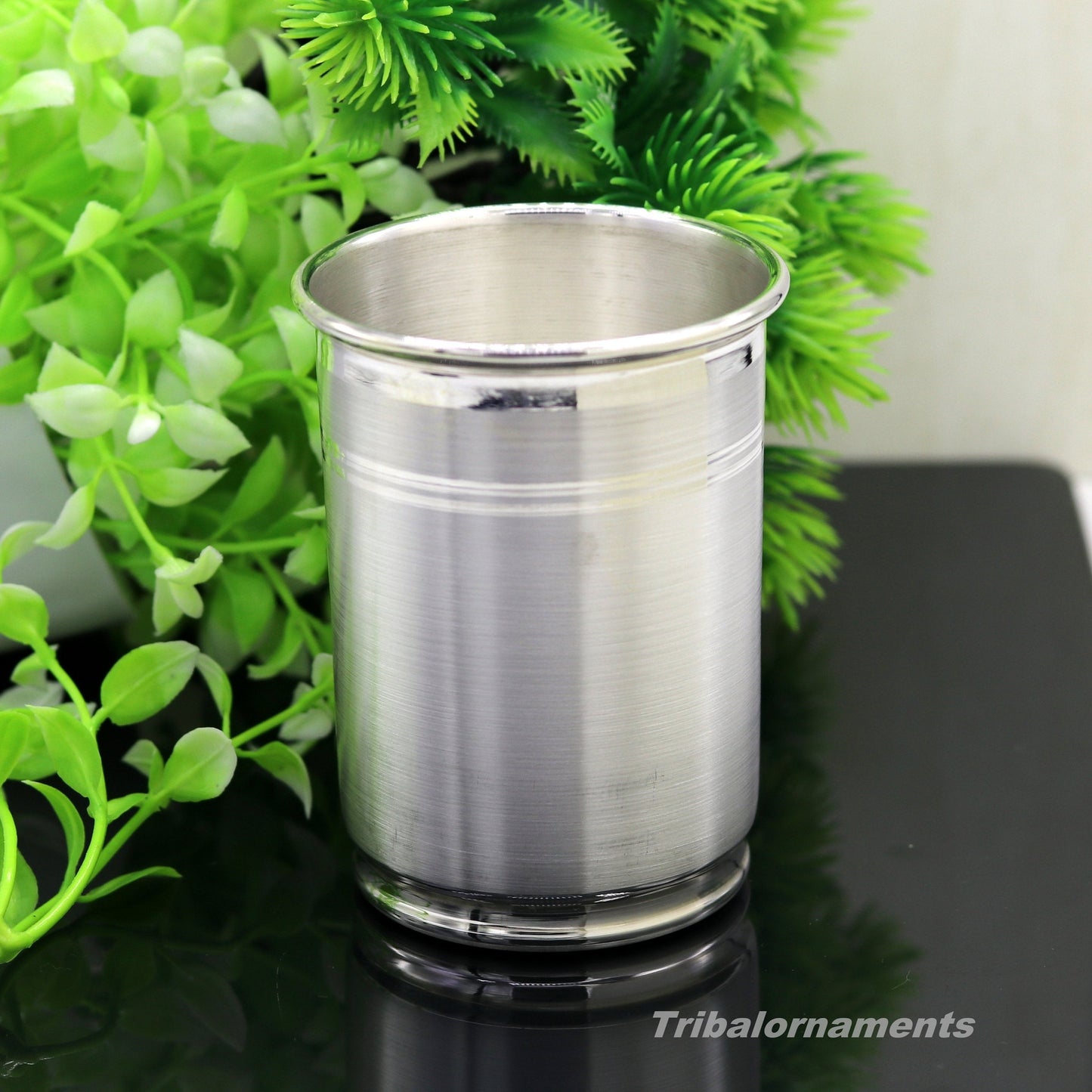 Handmade 999 fine silver vessels, water/milk Glass tumbler, silver flask, baby kids silver utensils for stay healthy from bacteria sv37 - TRIBAL ORNAMENTS